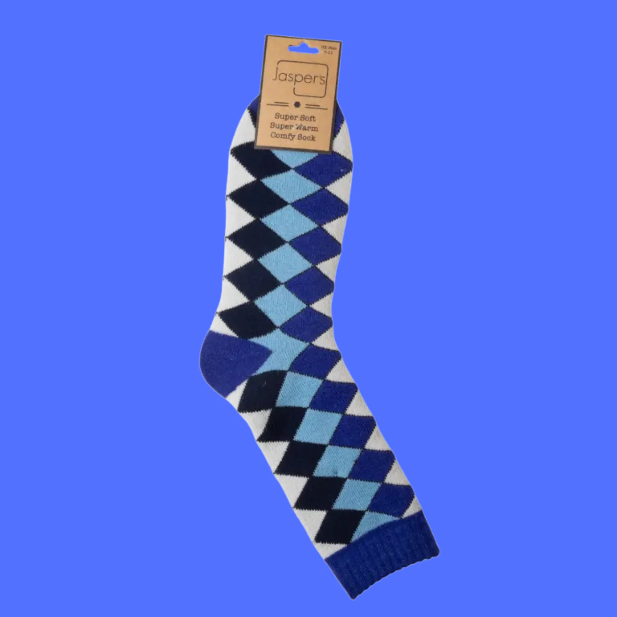 Argyle Print Cosy Socks - Image 3