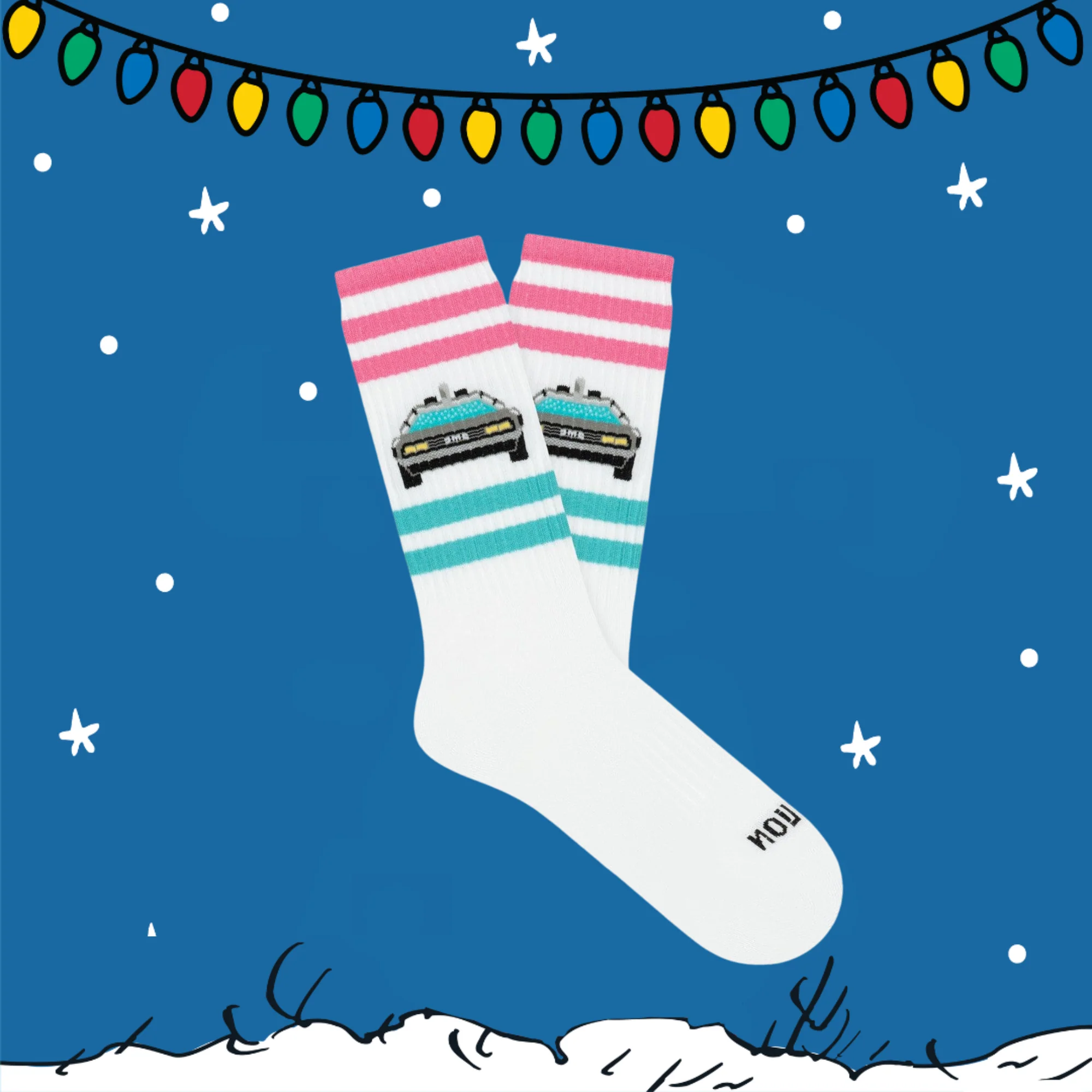 Back to the Future Delorean Athletic Socks - Image 2