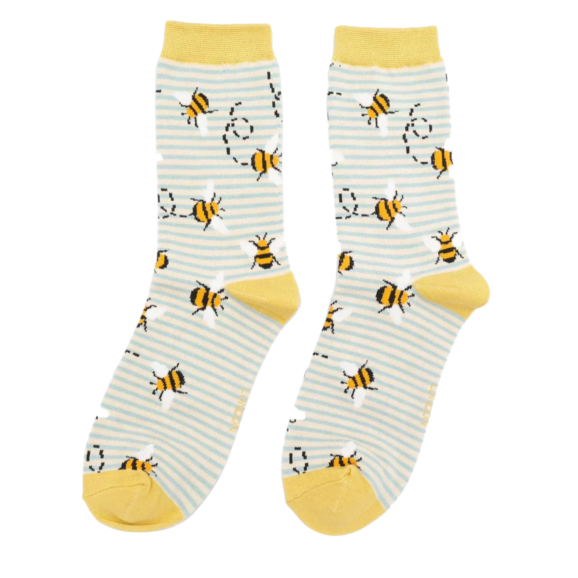 Bees Stripes Bamboo Socks