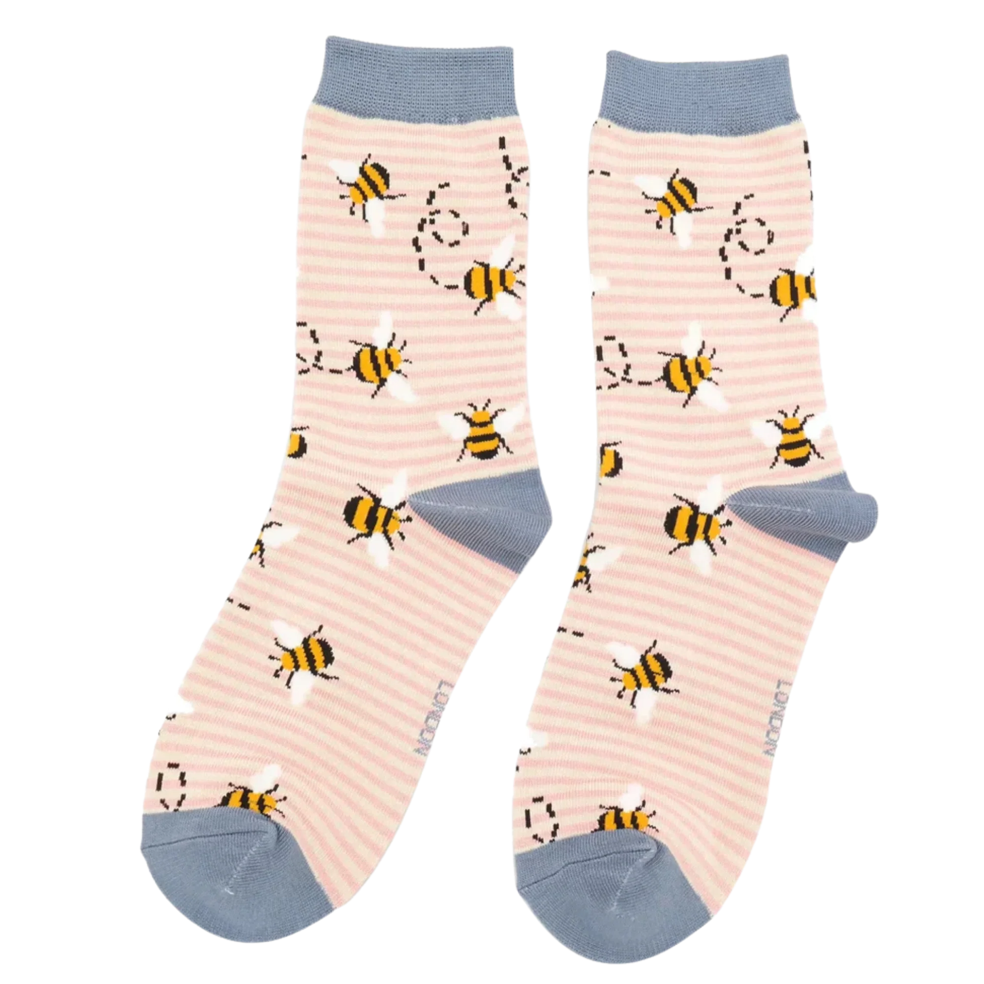 Bees Stripes Bamboo Socks - Image 2