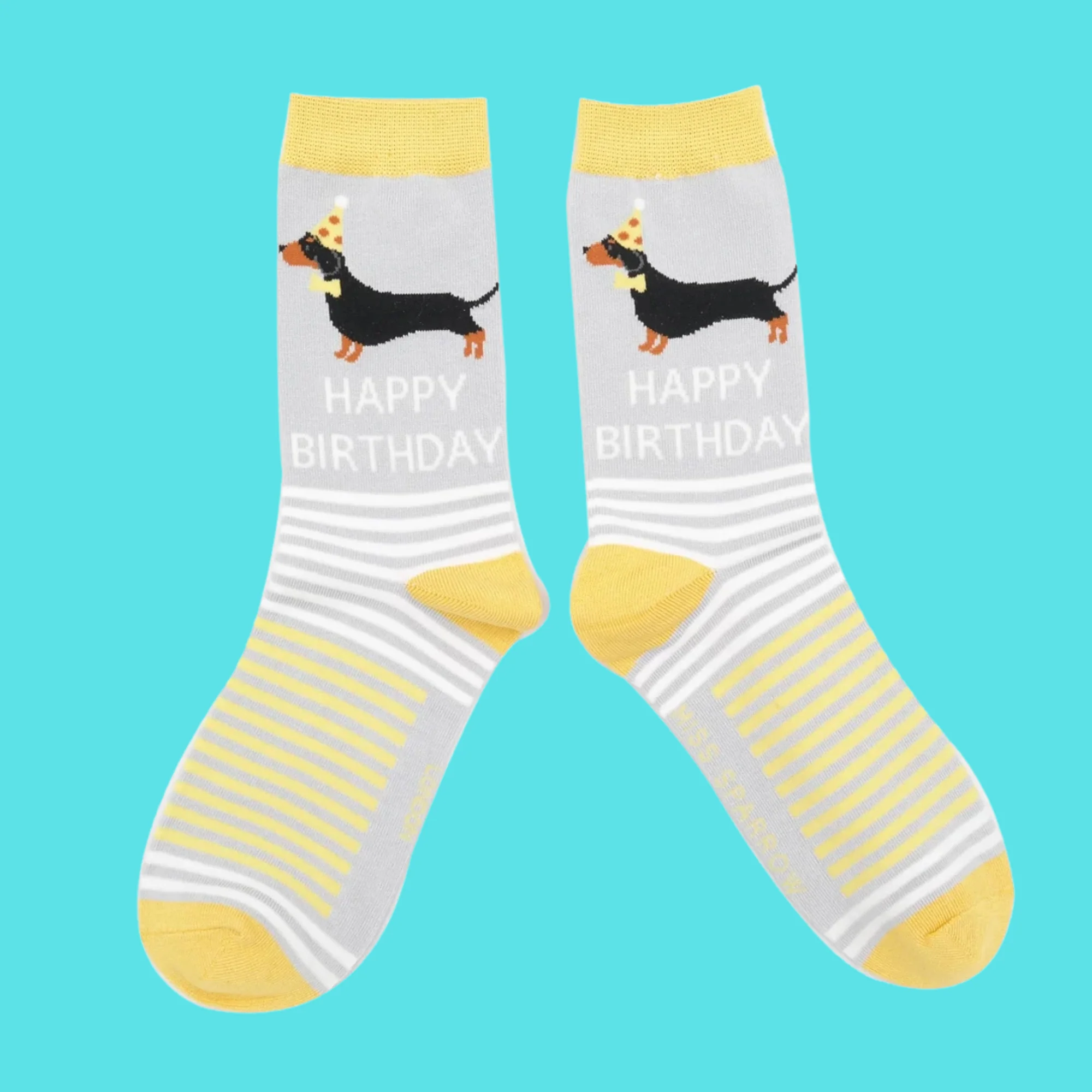 Birthday Sausage Dogs Bamboo Socks - Miss Sparrow - Image 2