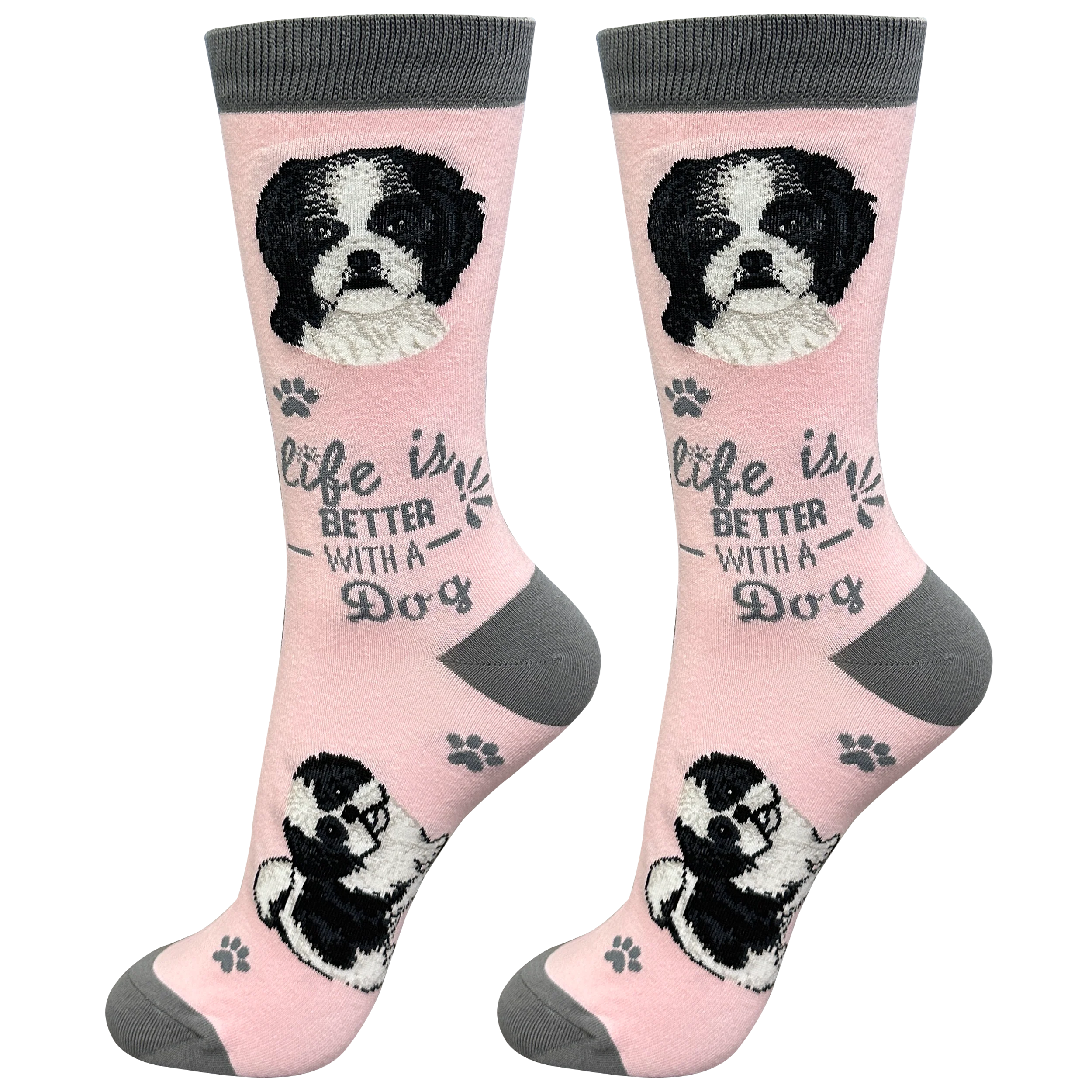 Black Shih Tzu Dog Socks