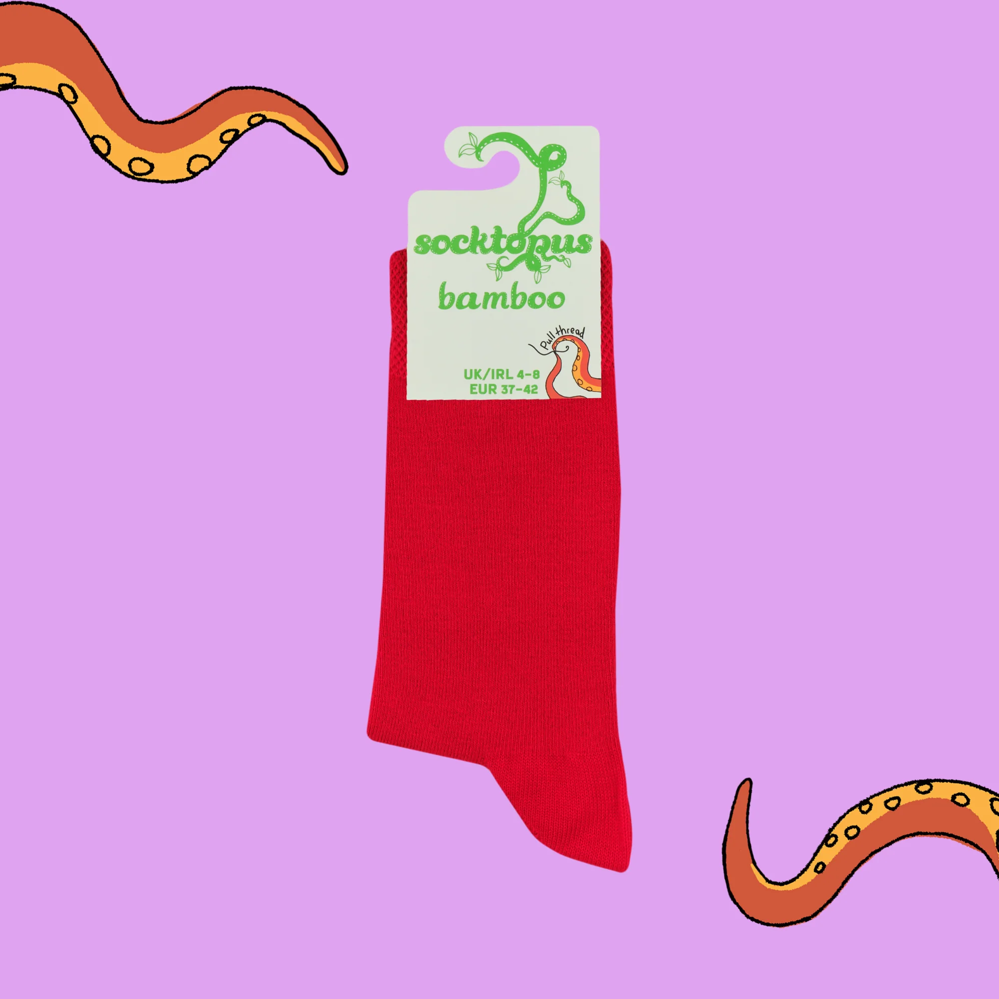 Bamboo Socks - Socktails - Bloody Mary - RED - Image 4