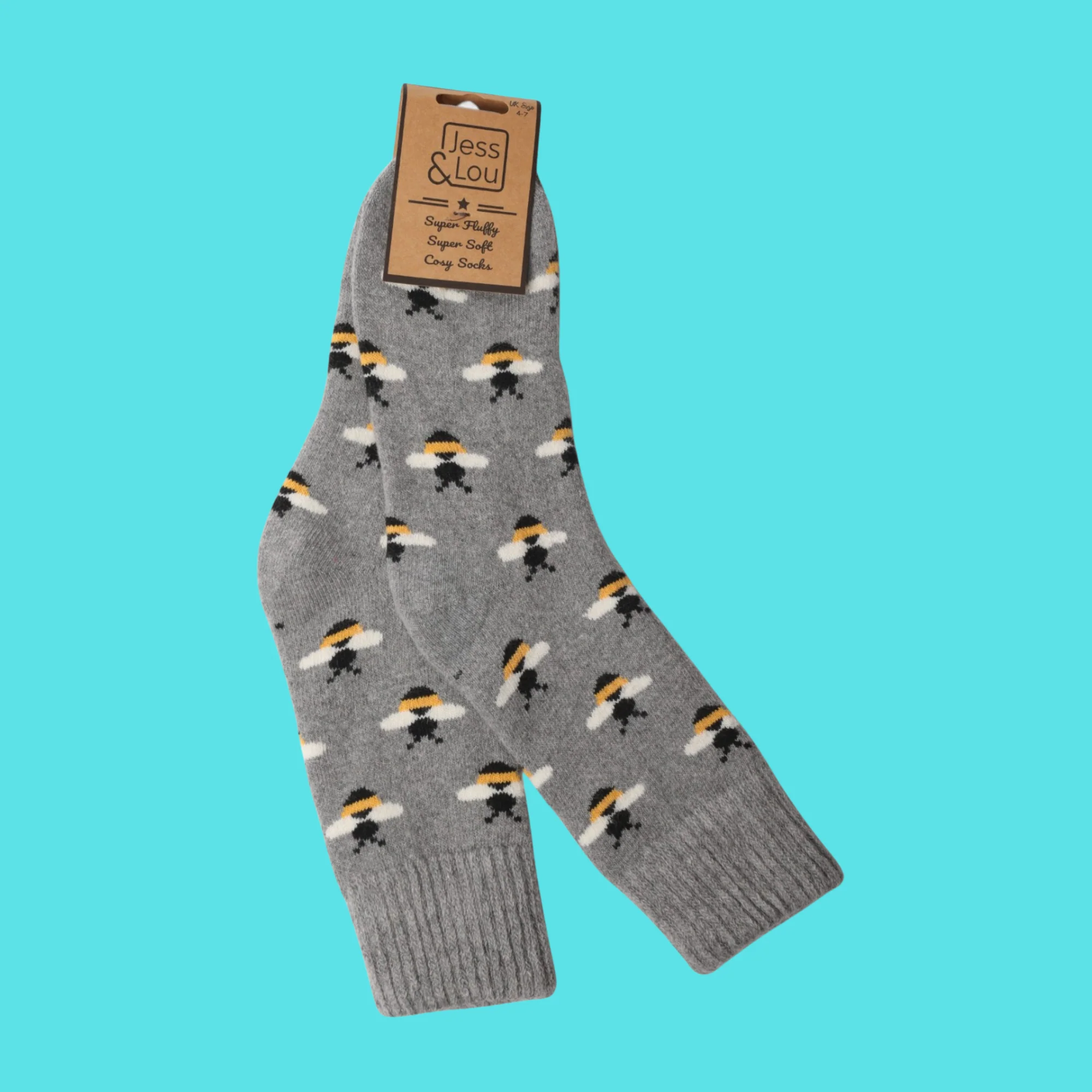 Busy Bee Ribbed Cosy Socks - Image 2