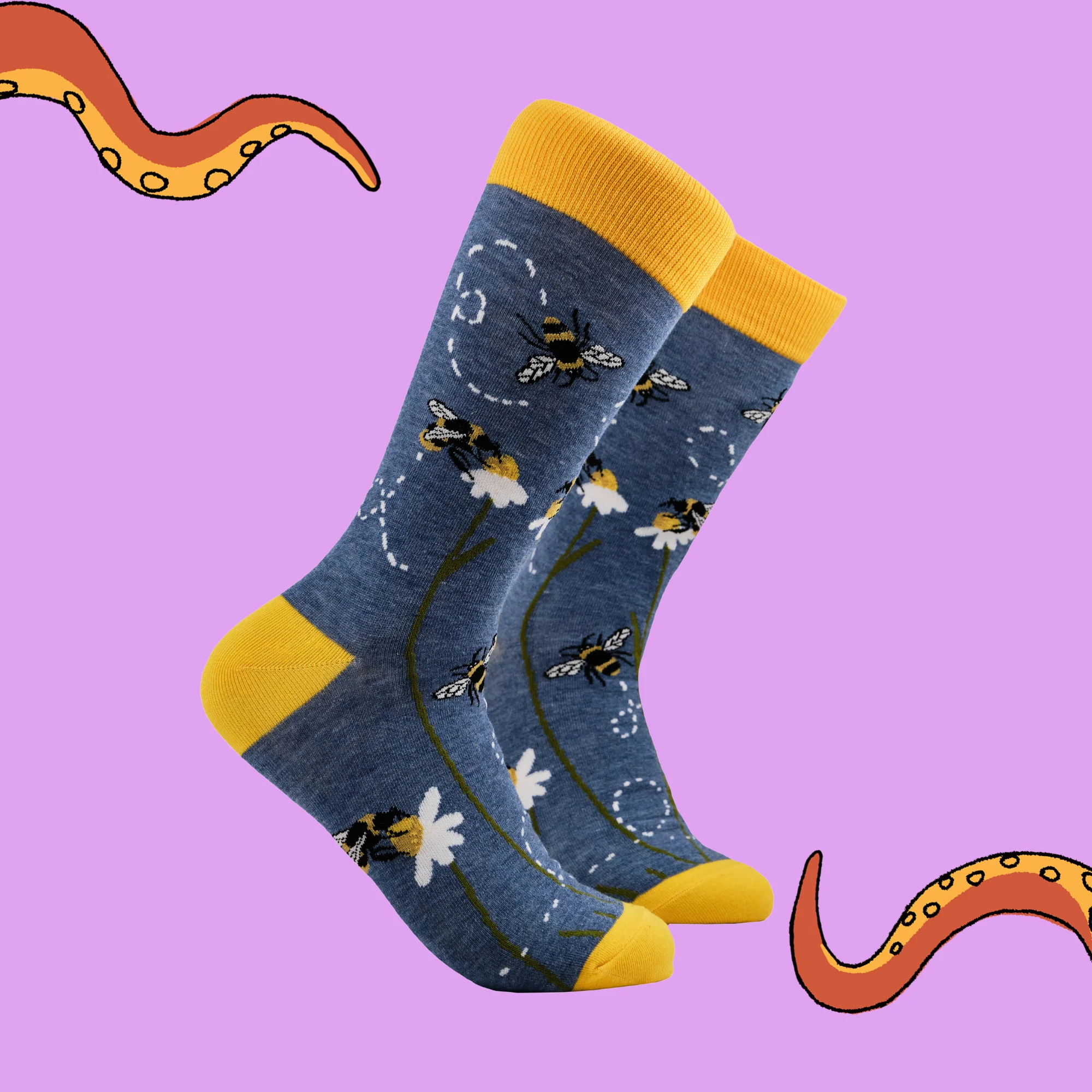 Bee and Daisy Socks - Bzzzz - Image 2