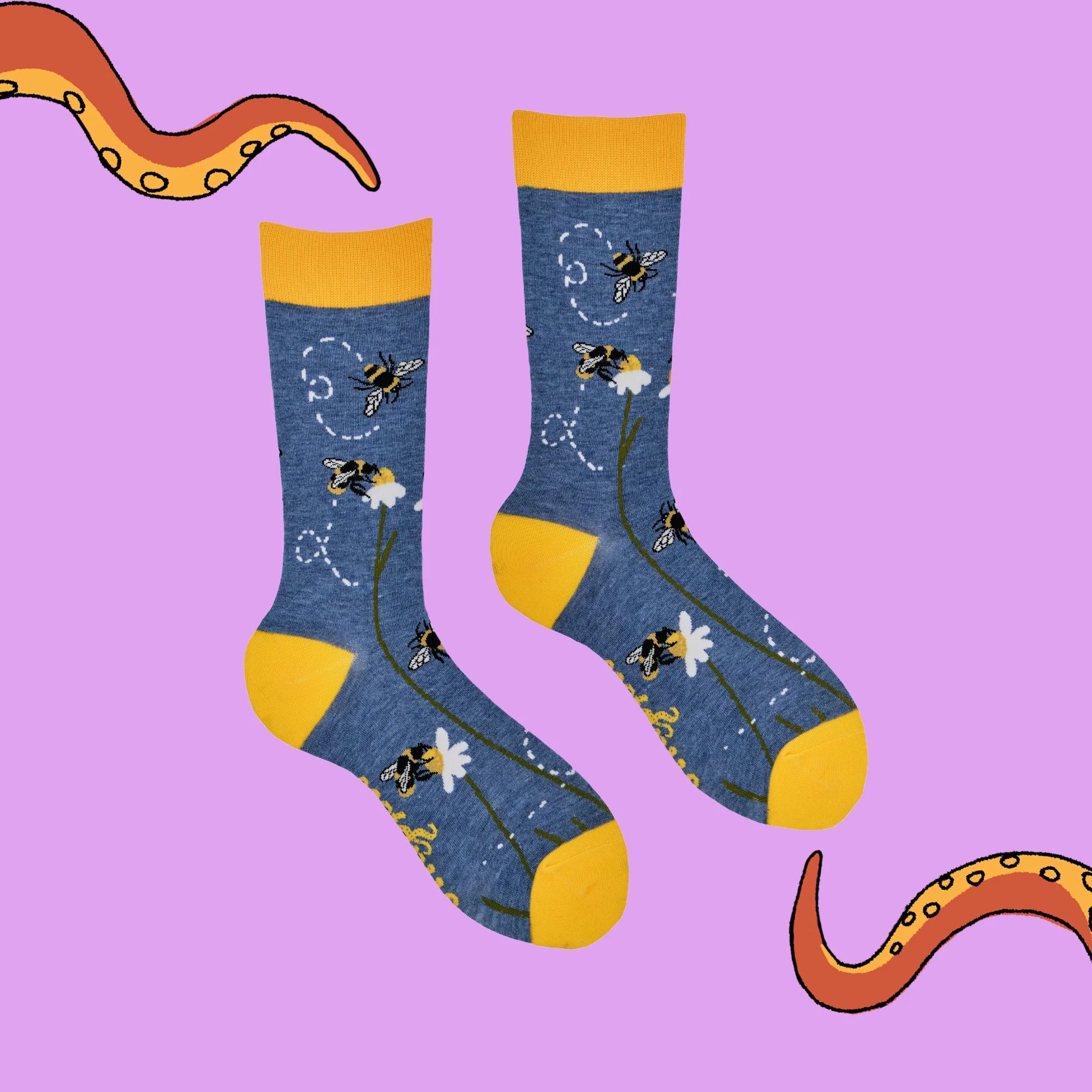 Bee and Daisy Socks - Bzzzz - Image 3