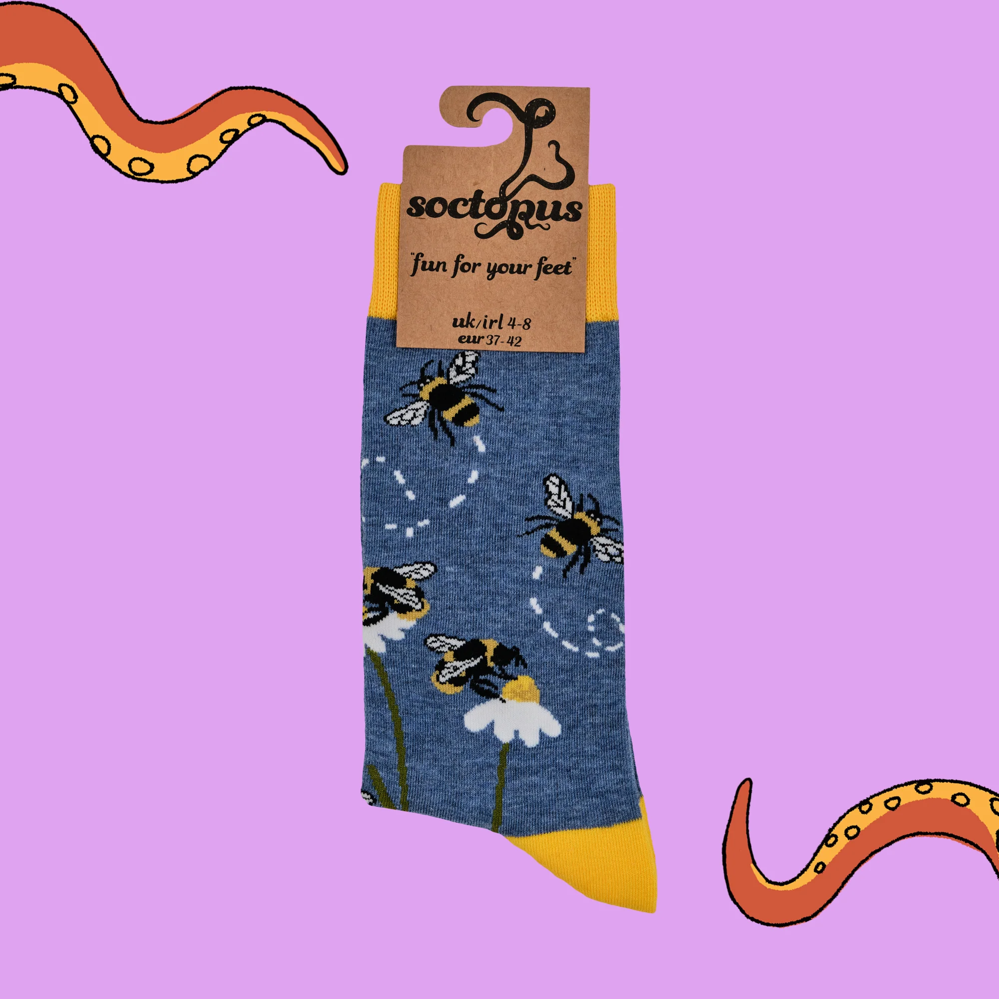 Bee and Daisy Socks - Bzzzz - Image 4