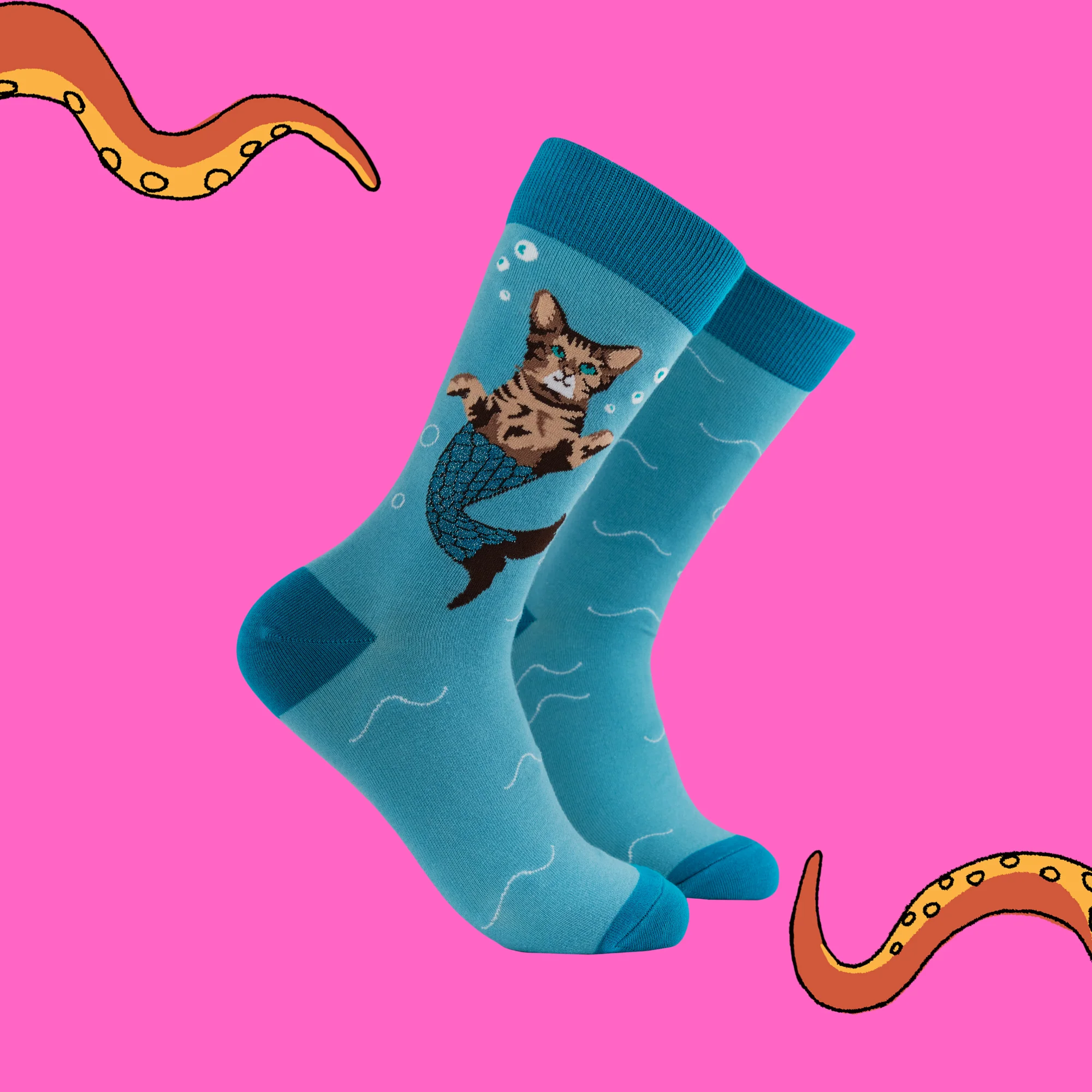 Cat Mermaid Socks - Purr-Maid - Image 2