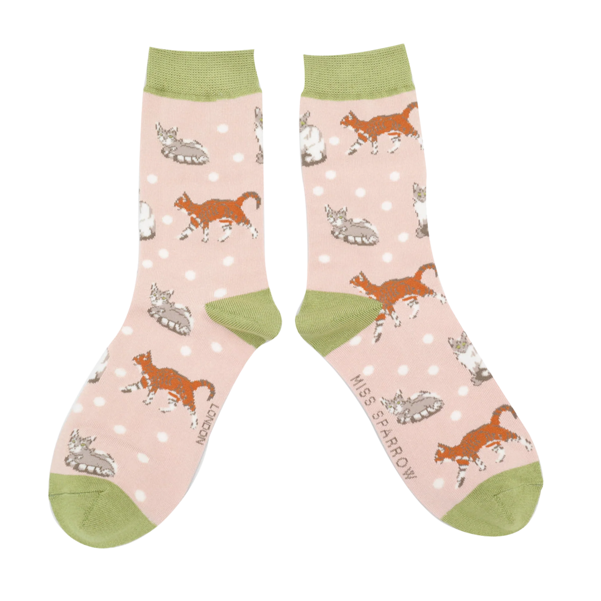 Cats & Spots Bamboo Socks - Miss Sparrow