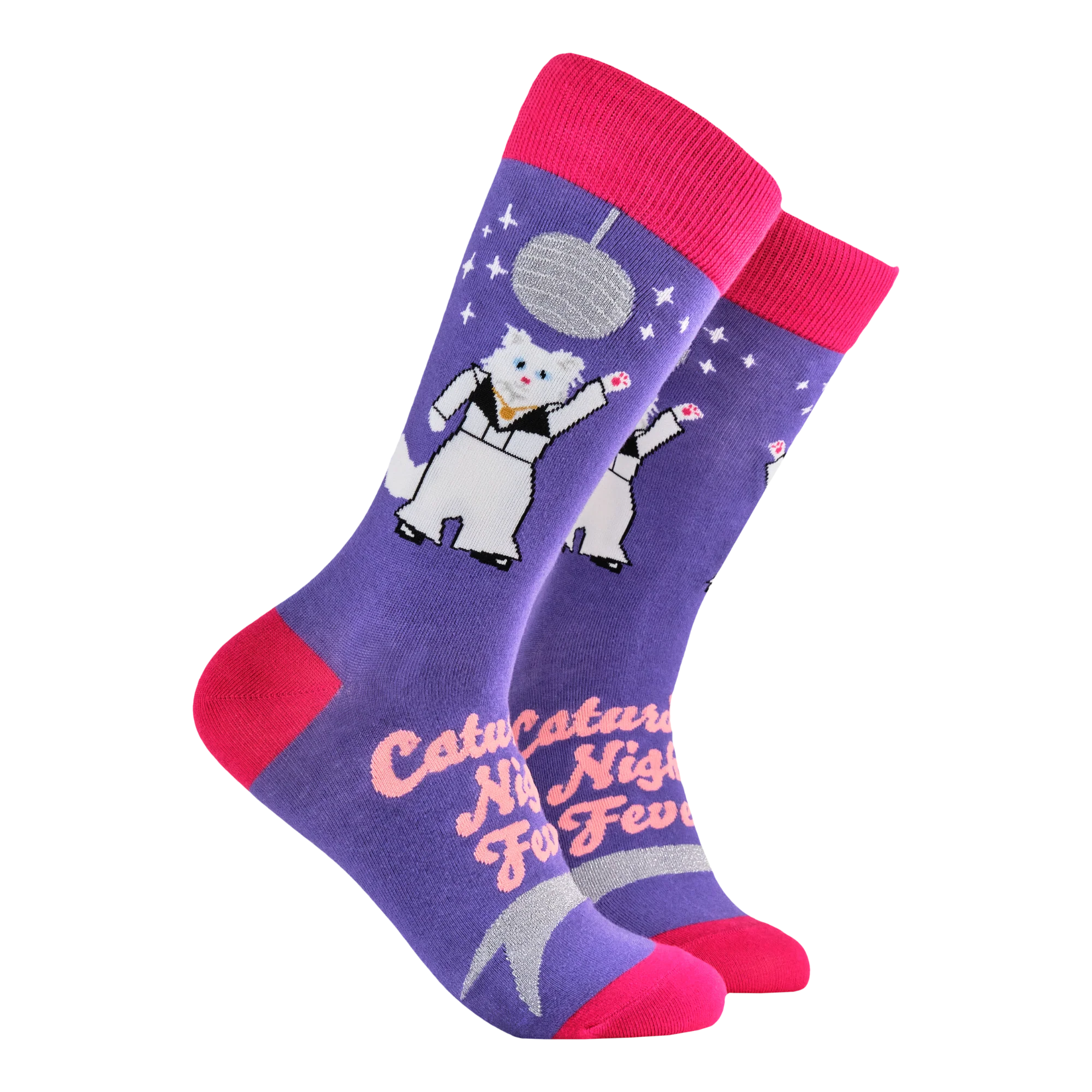 Cat Socks - Caturday Night Fever