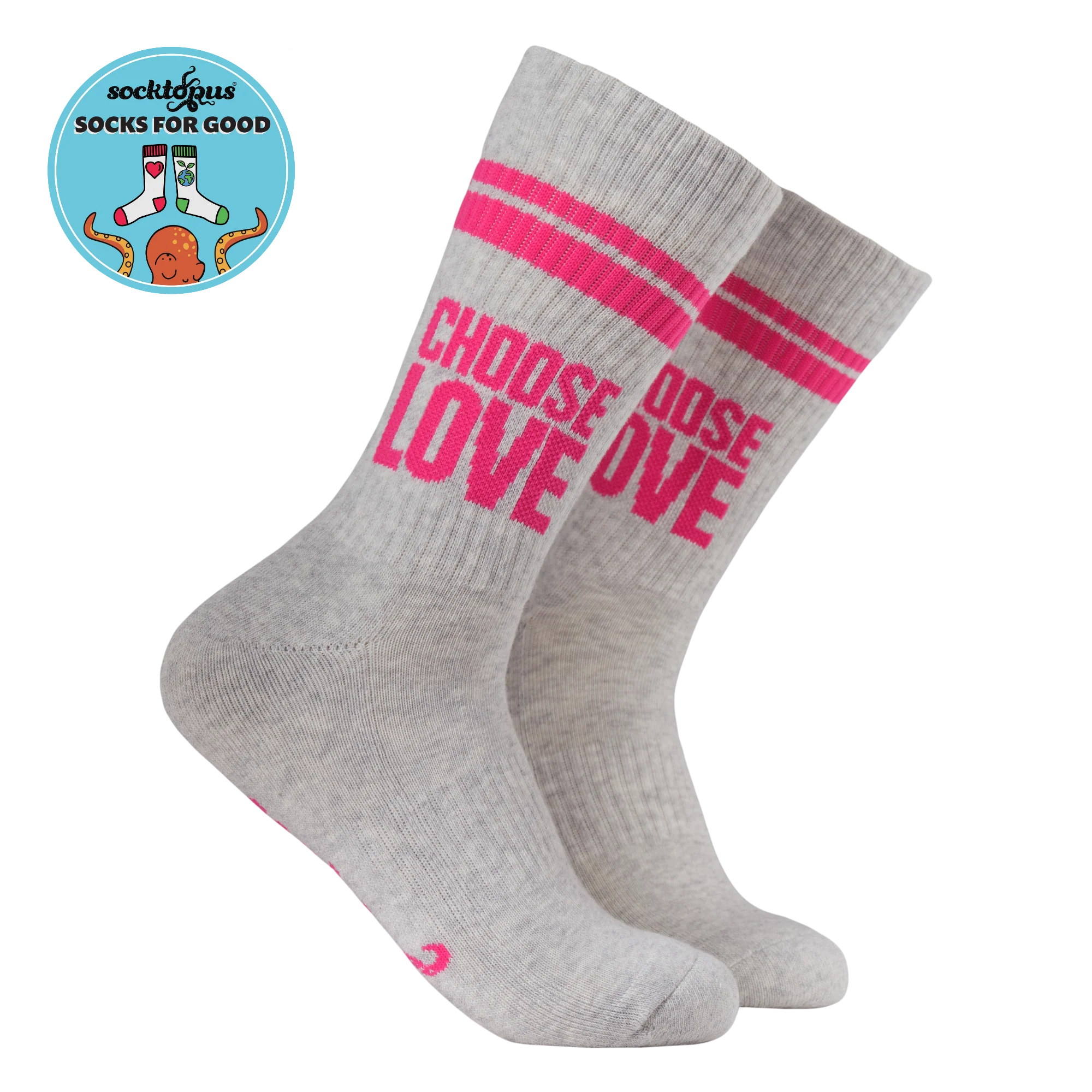 Choose Love X Socktopus - Athletic Socks - Image 5