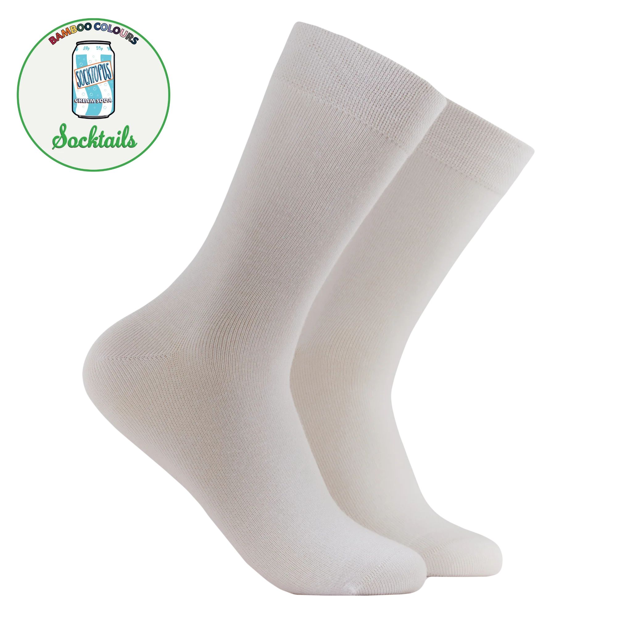 Bamboo Socks - Socktails - Cream Soda - WHITE