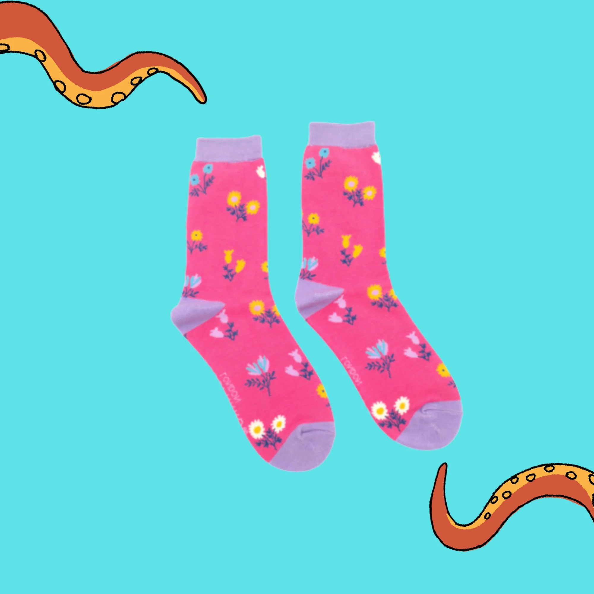 Dainty Floral Bamboo Socks - Miss Sparrow - Image 2