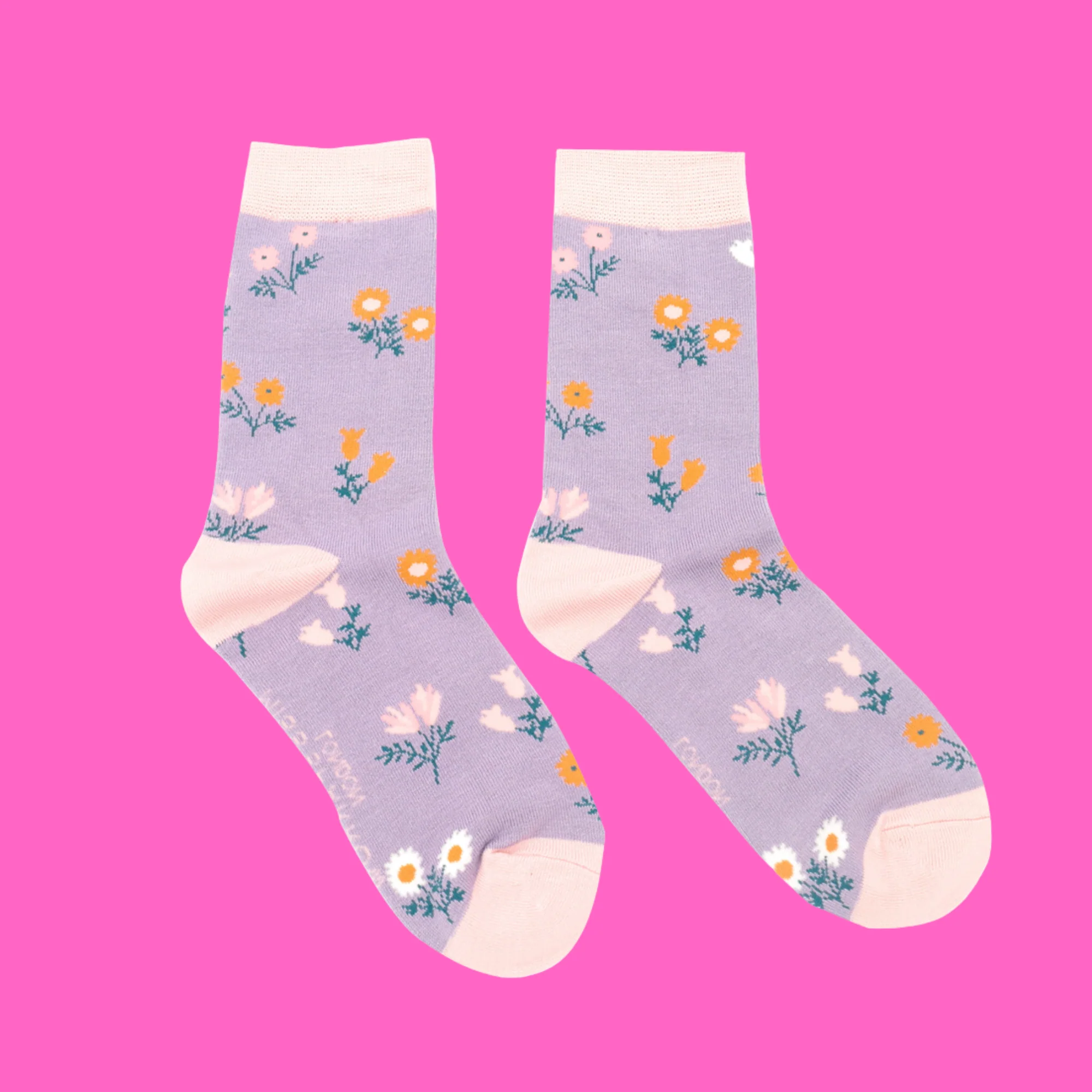 Dainty Floral Bamboo Socks - Miss Sparrow - Image 4