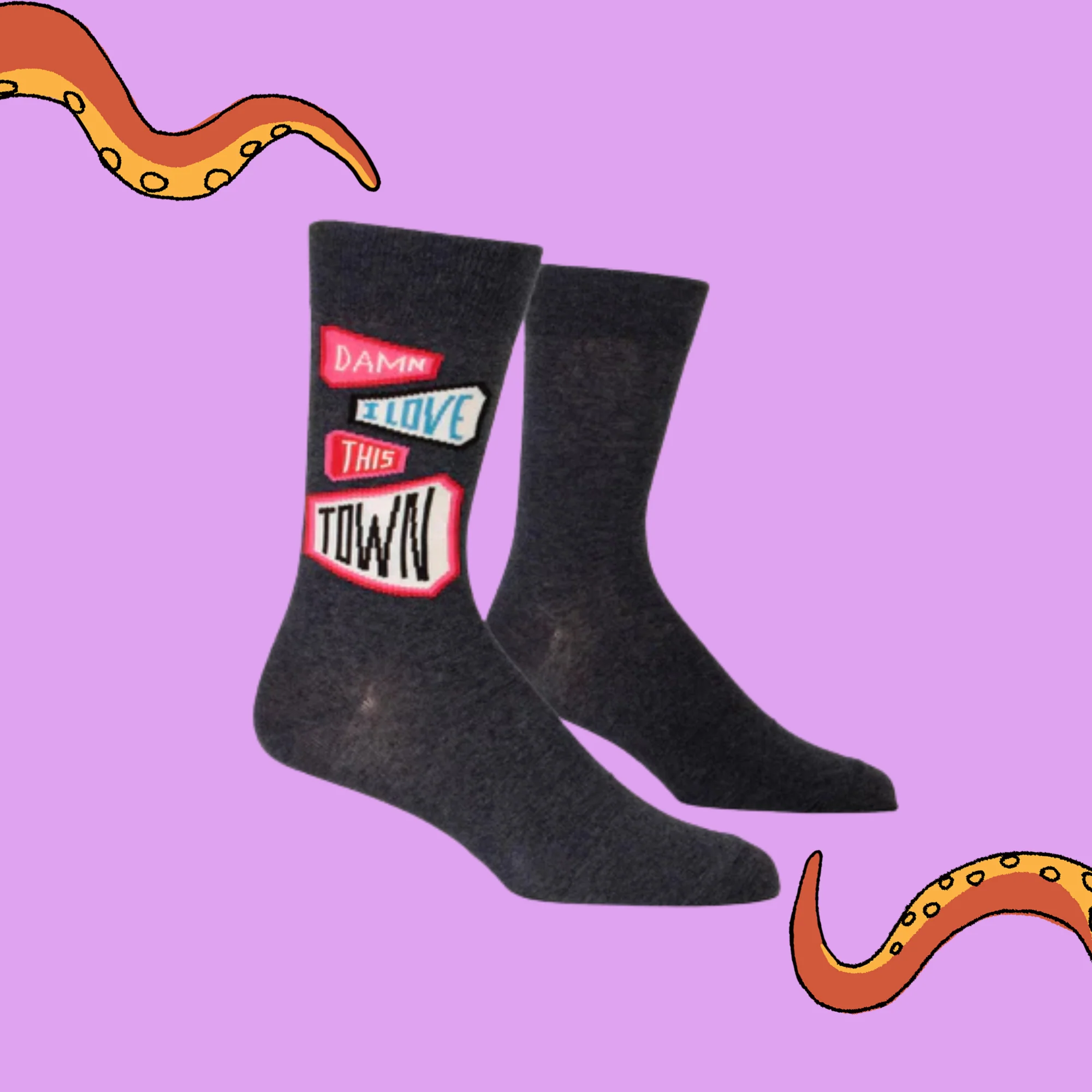 Damn I Love This Town Socks - Image 2