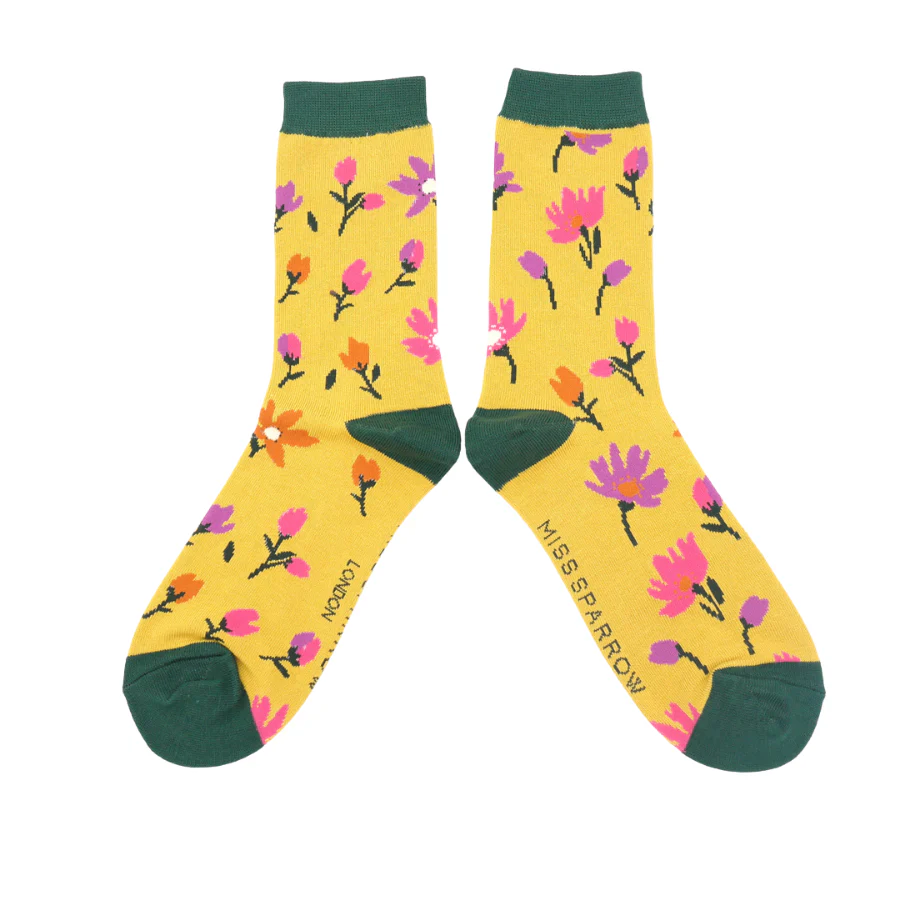 Ditsy Floral Bamboo Socks - Miss Sparrow