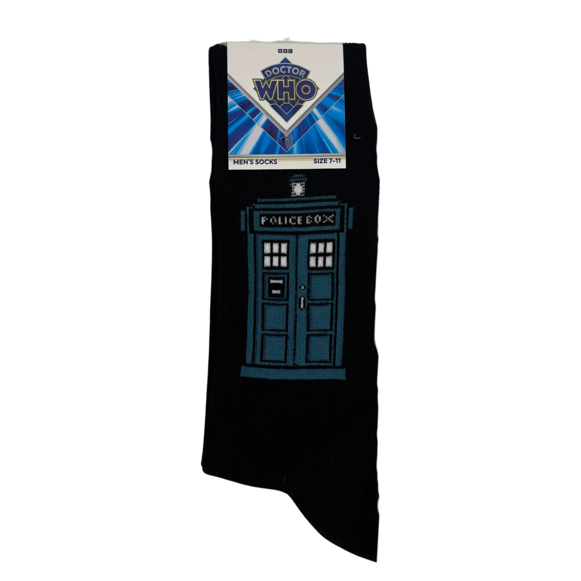 Doctor Who Blue Tardis Socks