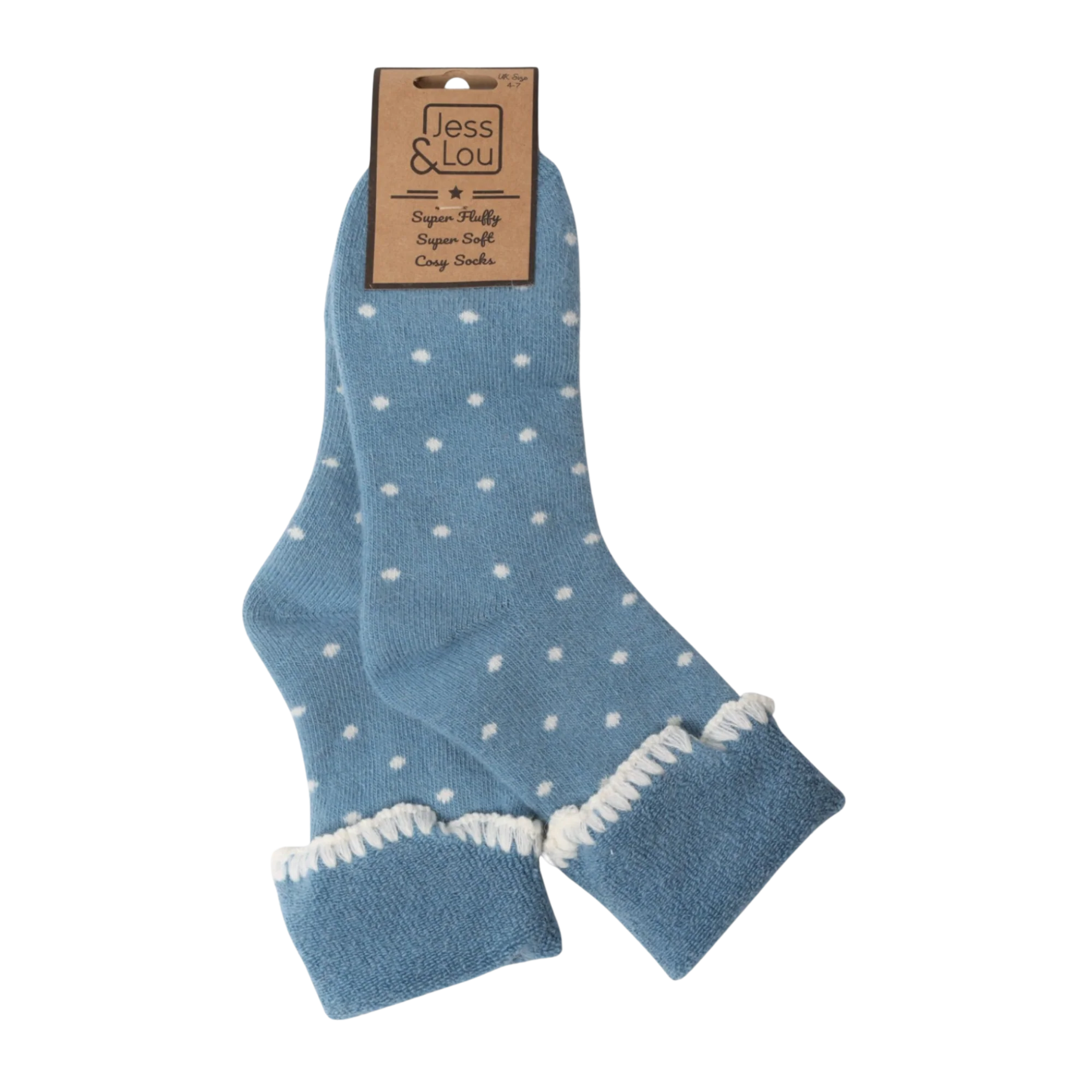 Dotty Cosy Cuff Socks