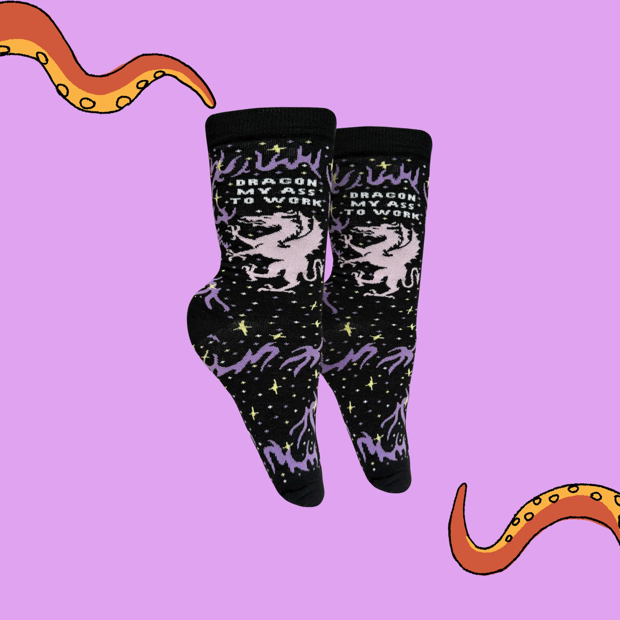 Dragon My Ass To Work Socks - Small - Image 2