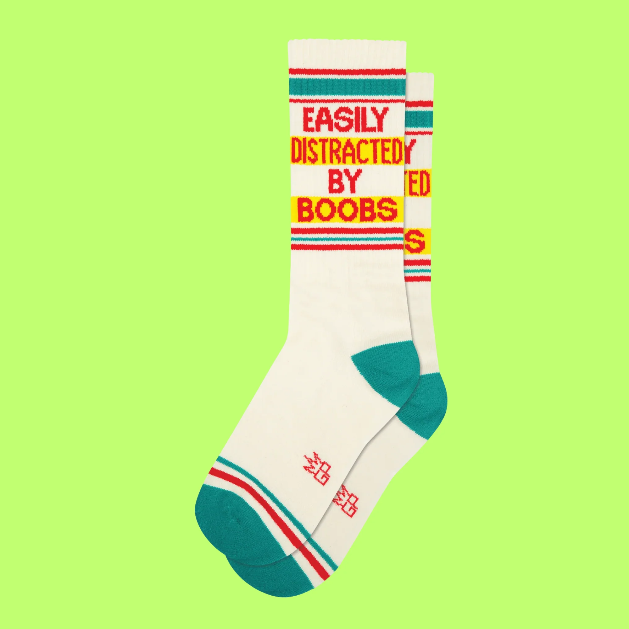 Easily Distracted By Boobs Athletic Socks - Image 2
