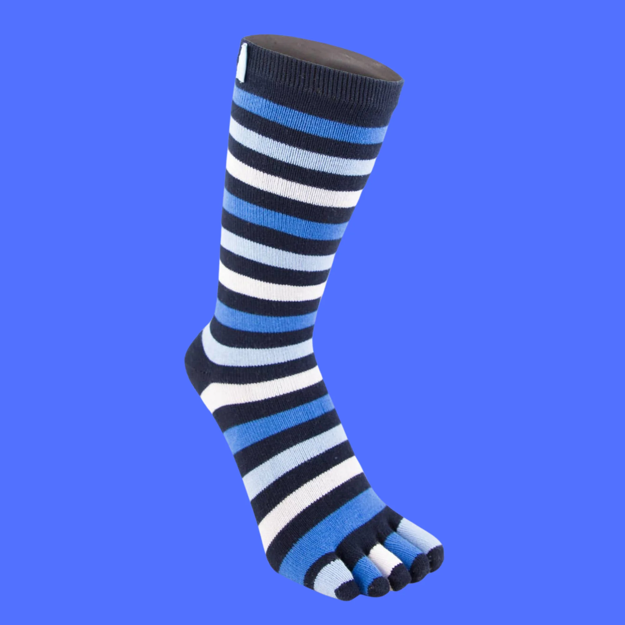 Essential Stripy Mid-Calf Toe Socks - Image 3