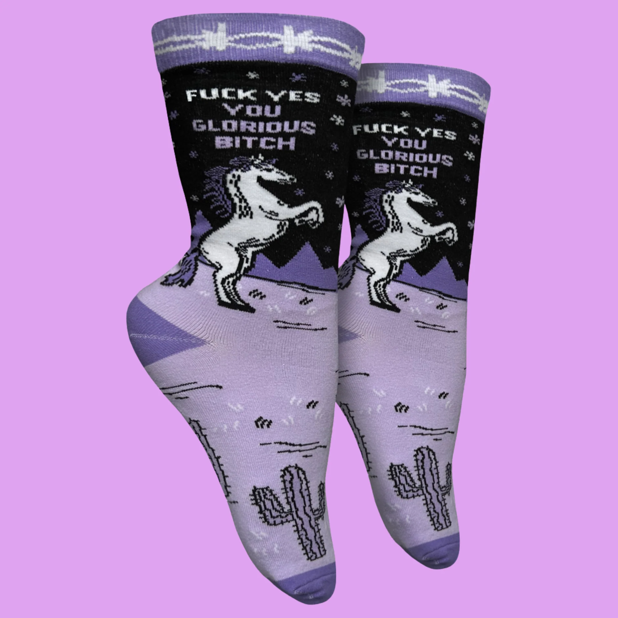 F**k Yes You Glorious B**ch Socks - Small - Image 2