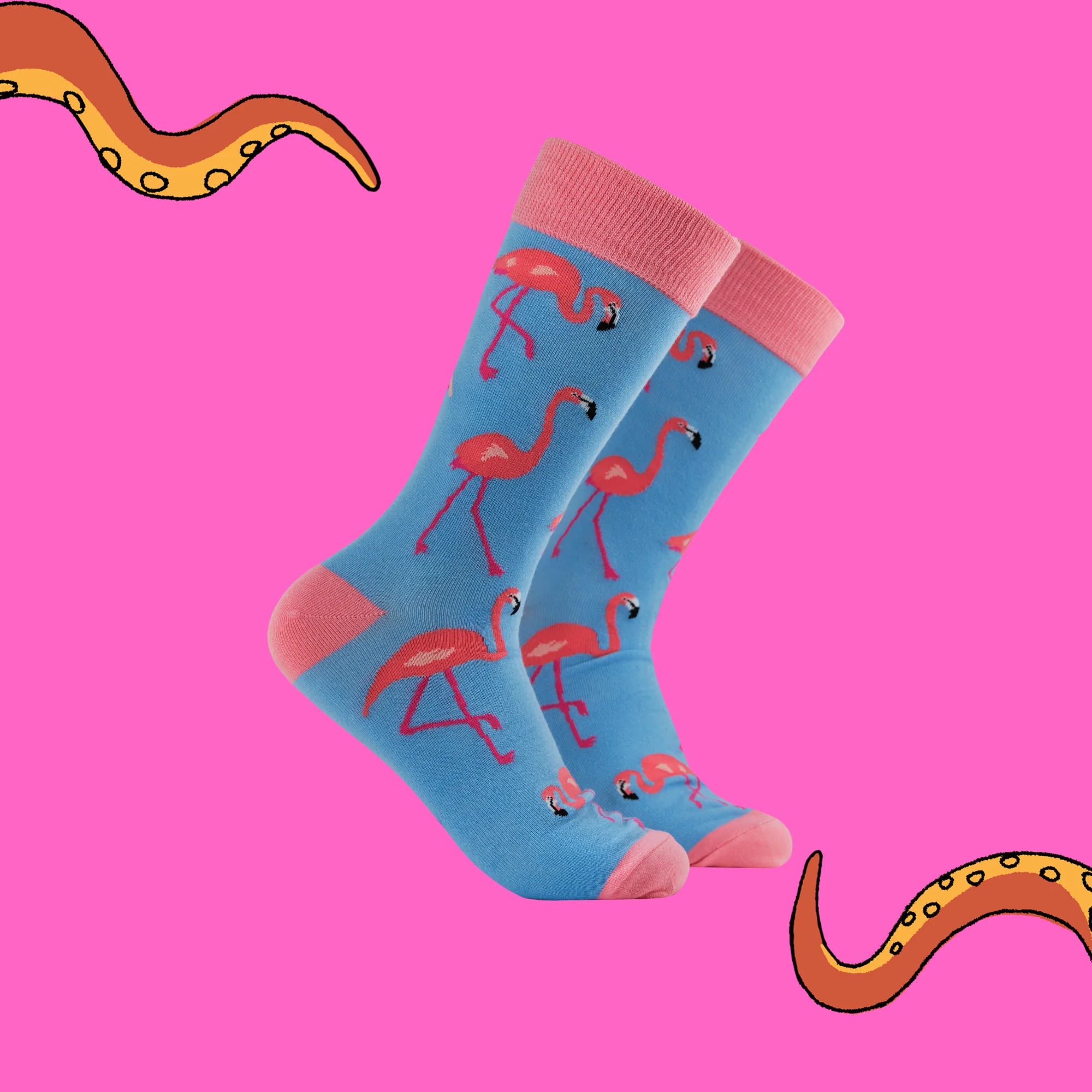 Bamboo Socks - Flamingo - Flamintoes - Image 2