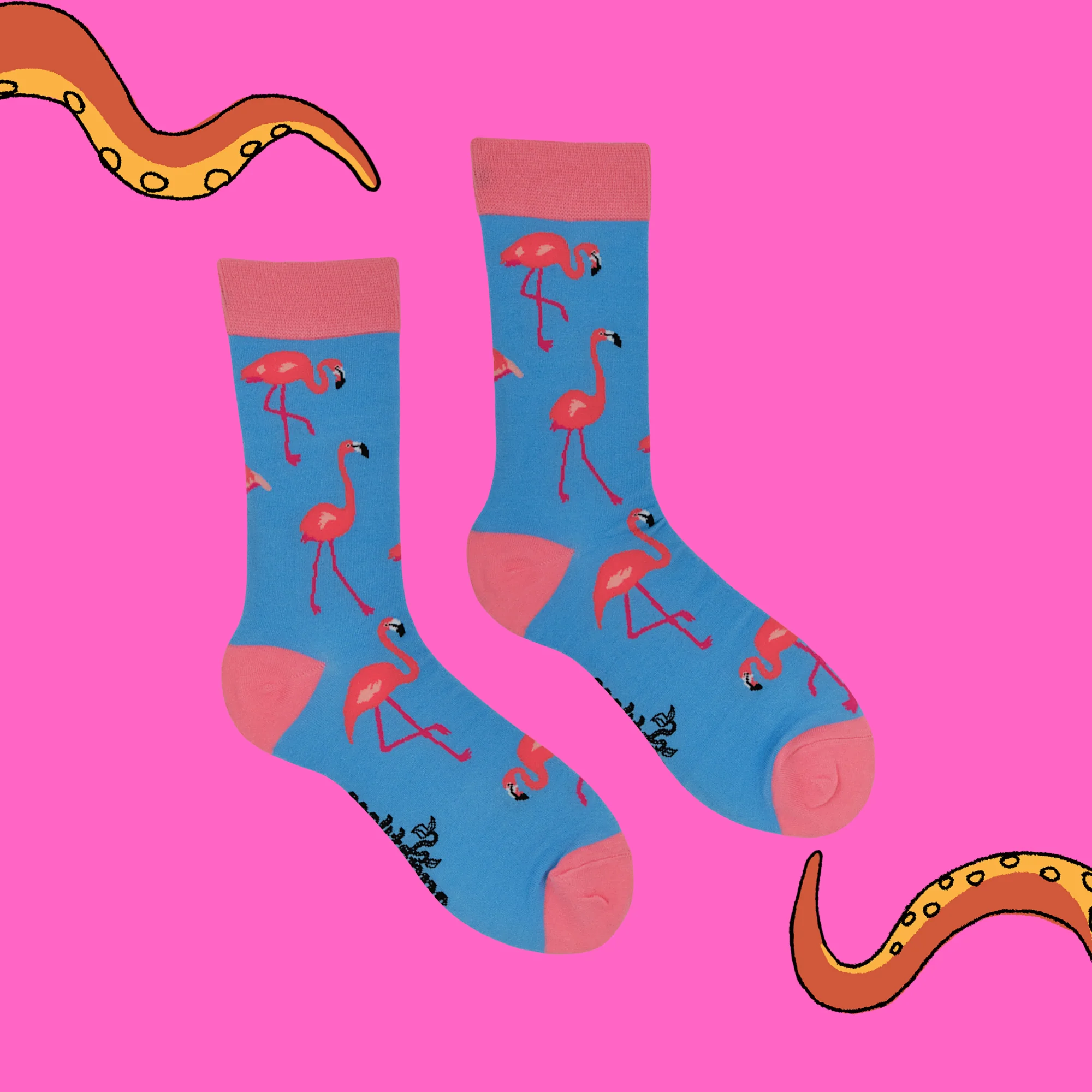 Bamboo Socks - Flamingo - Flamintoes - Image 3