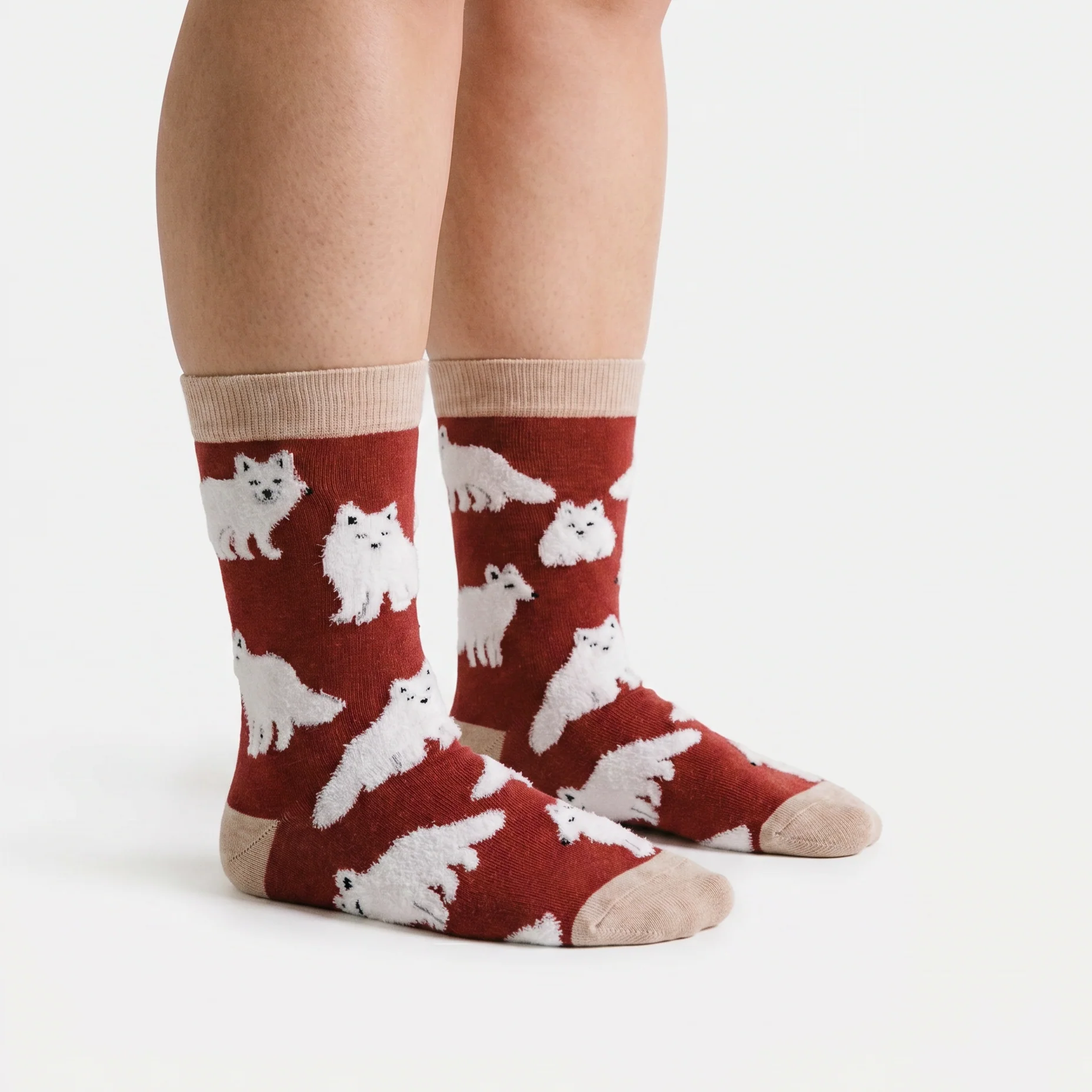 Fluffy Arctic Foxes Socks - Image 3