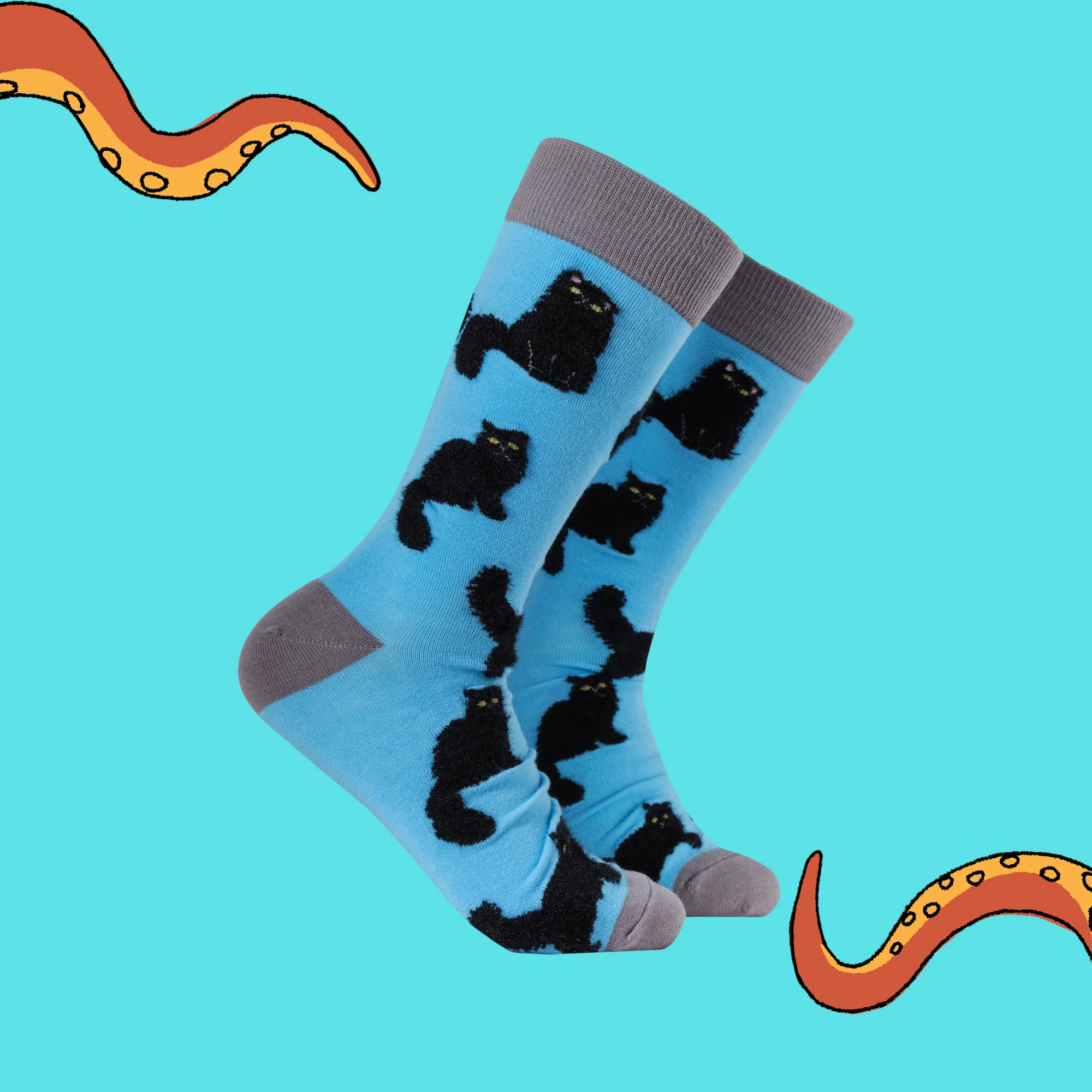 Fluffy Black Cat Socks - Image 2