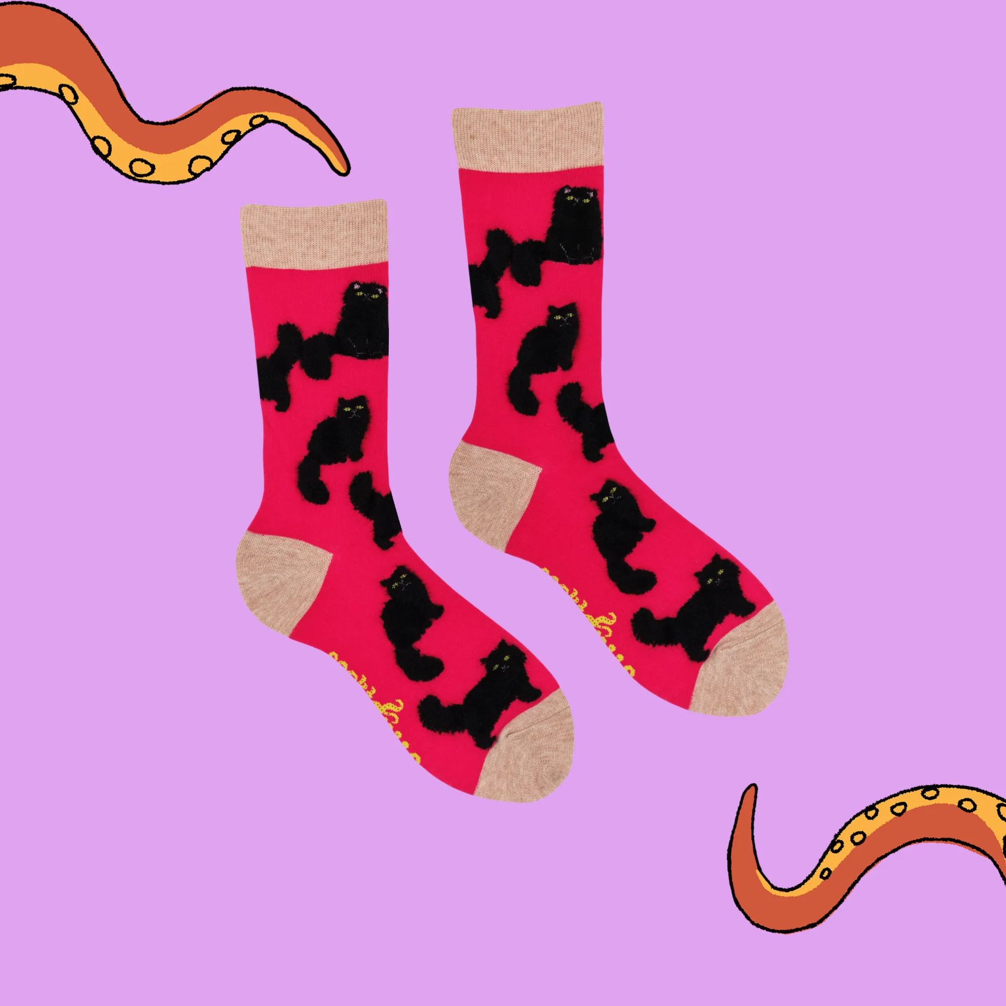 Fluffy Black Cat Socks - Image 5