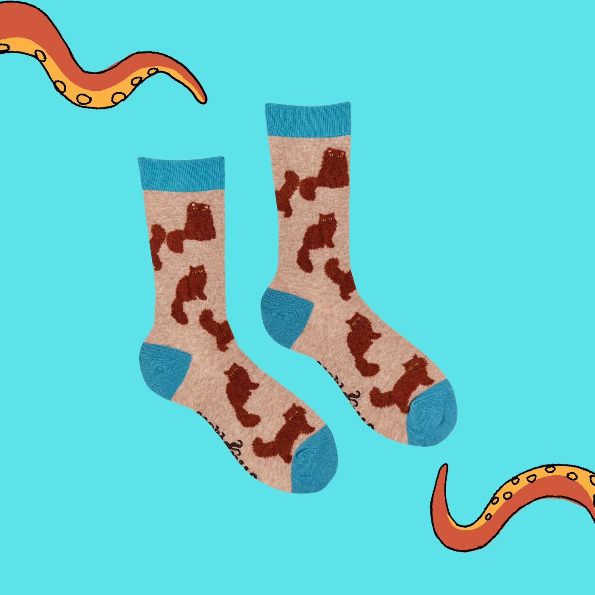 Fluffy Ginger Cats Socks - Image 6