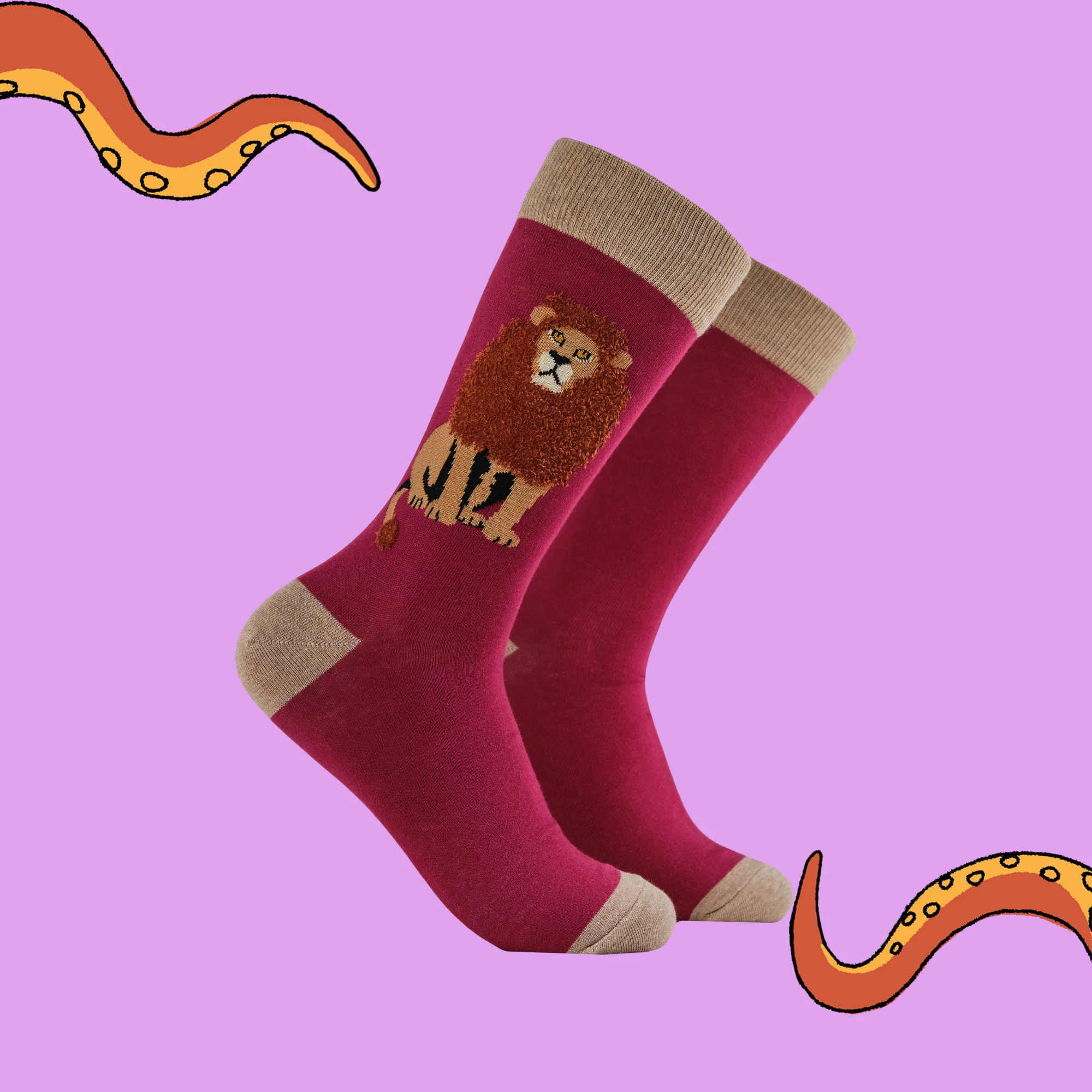 Fluffy Lion Socks - The Mane Attraction - Image 2