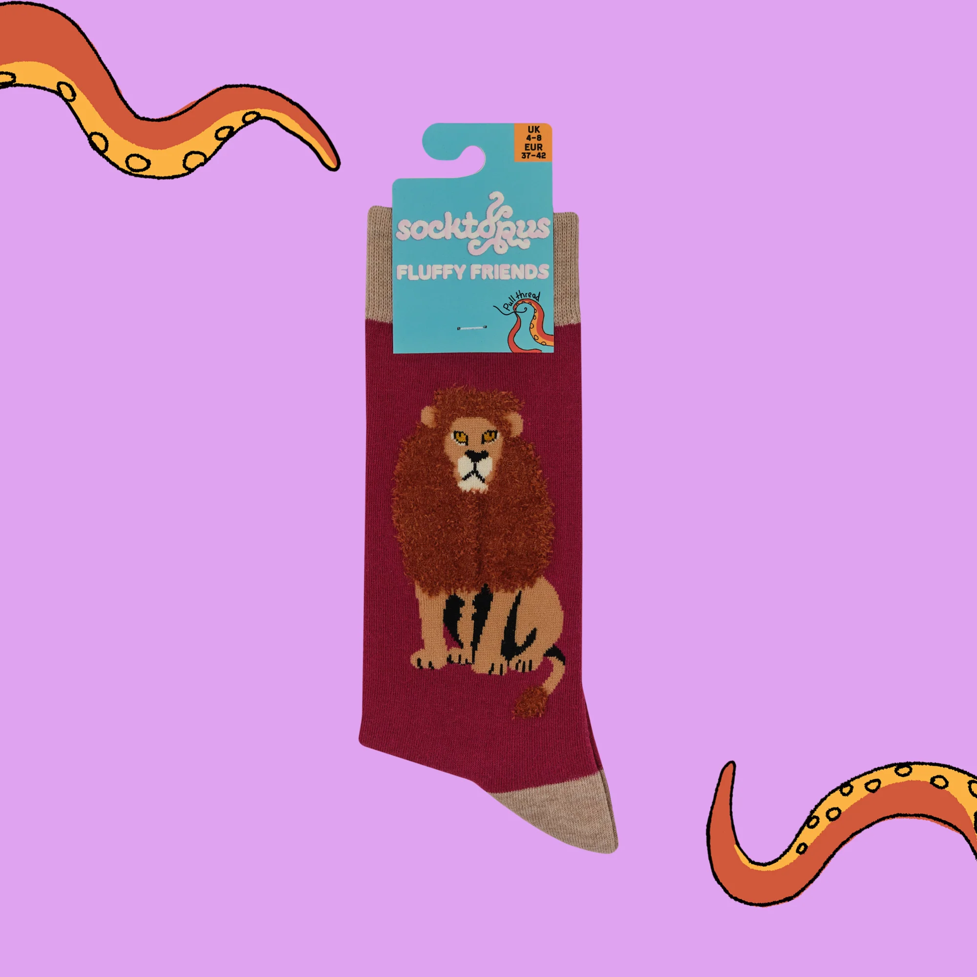 Fluffy Lion Socks - The Mane Attraction - Image 4