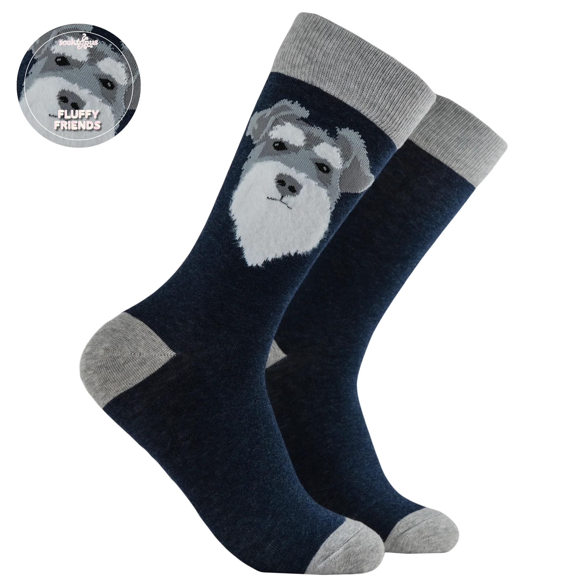 Fluffy Wowza Schnauzer Socks