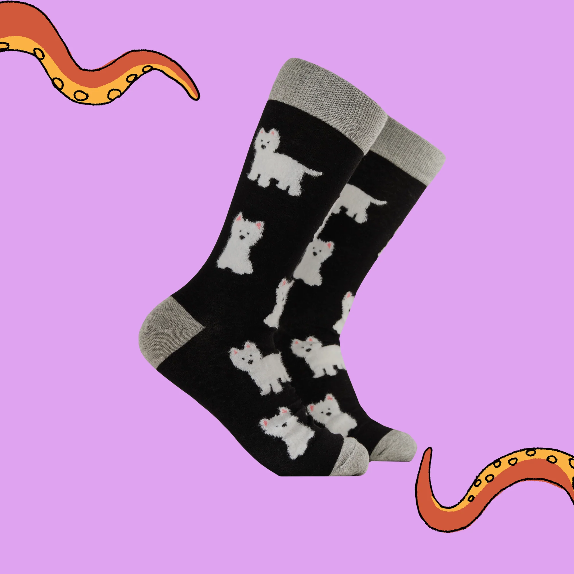 Fluffy Westies Socks - Image 2