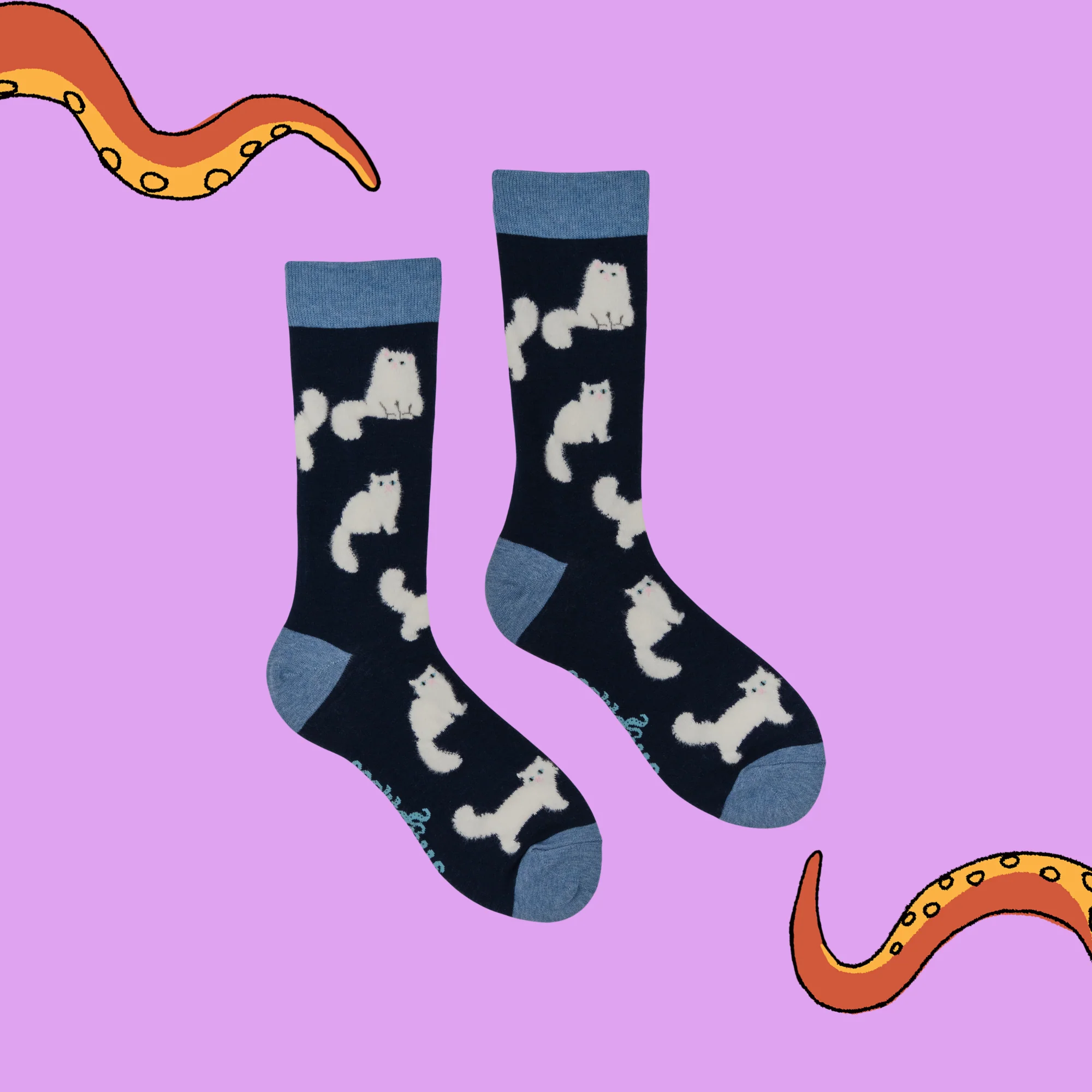 Fluffy White Cats Socks - Image 7