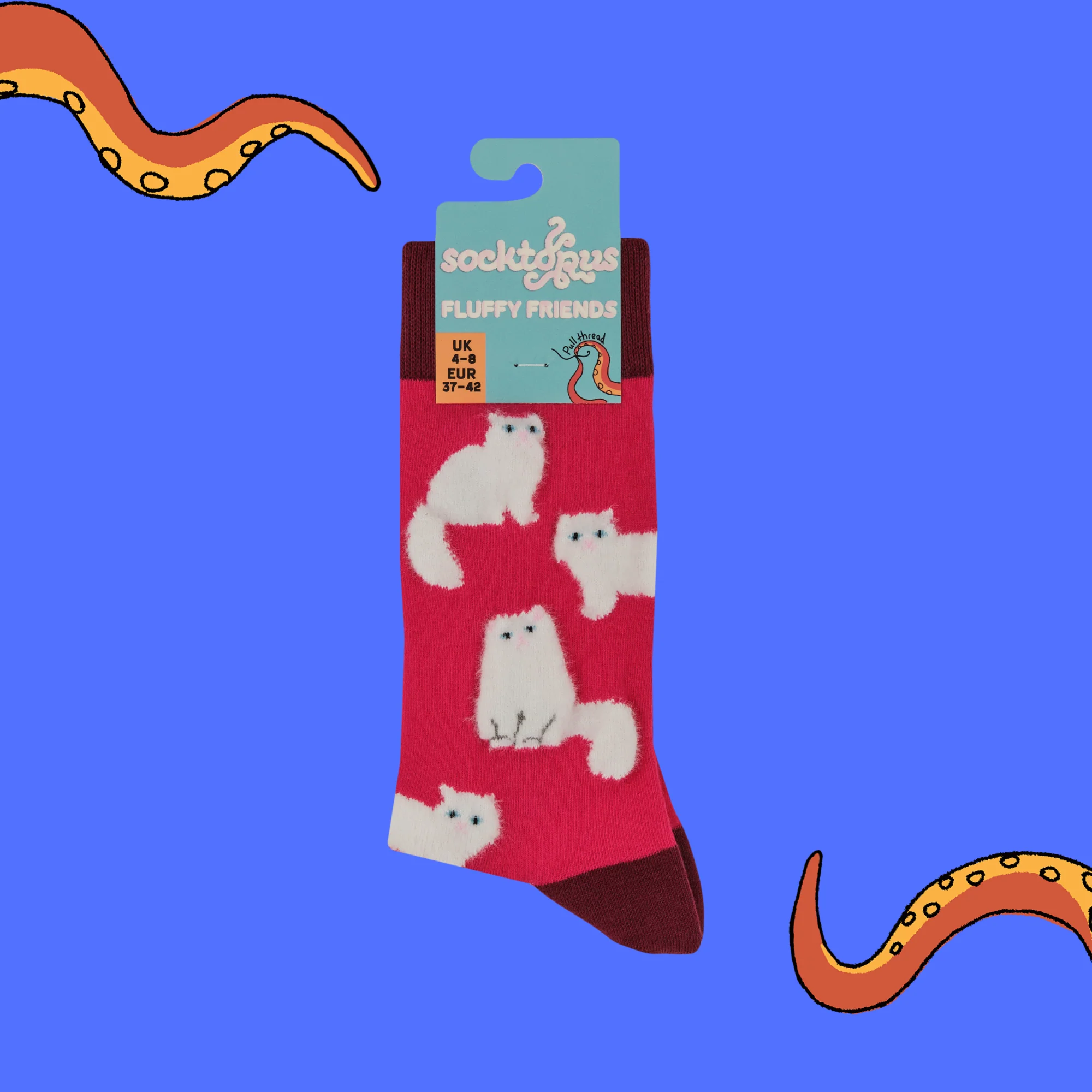 Fluffy White Cats Socks - Image 9