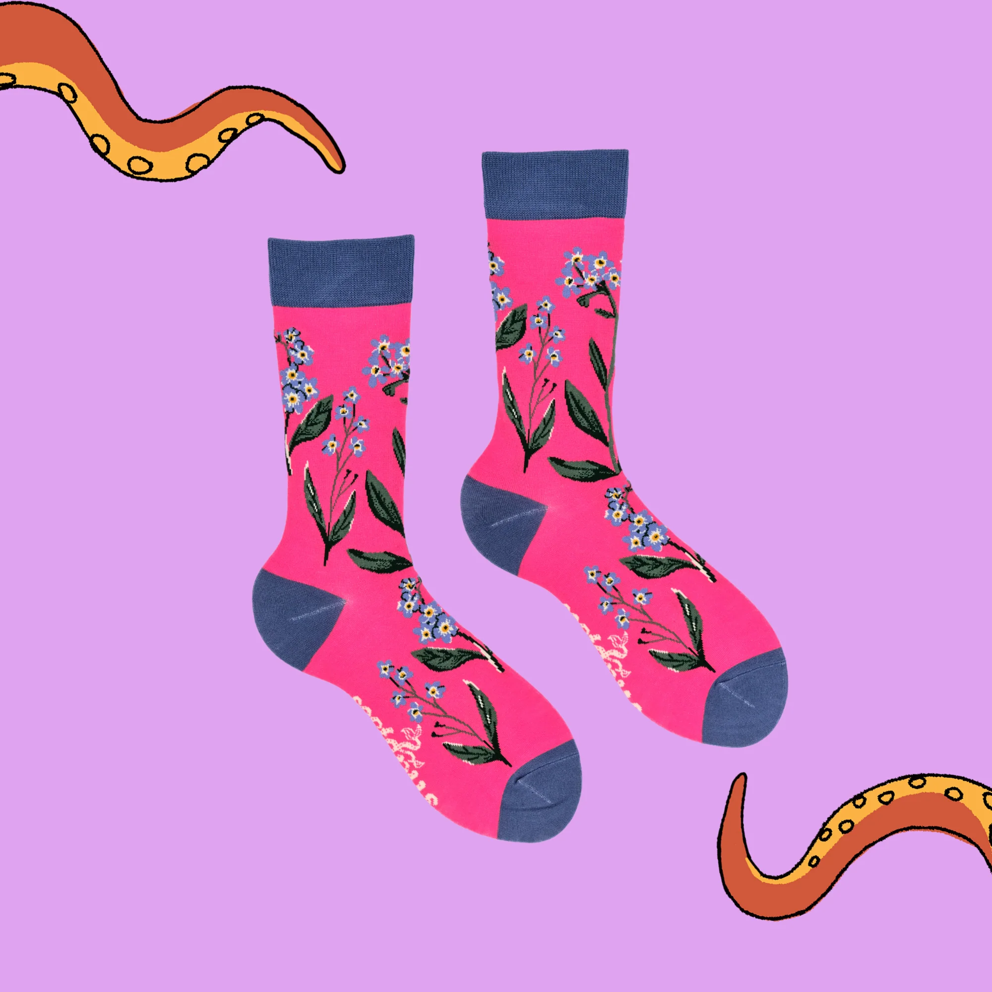 Bamboo Socks - Forget Me Nots Floral - Image 3