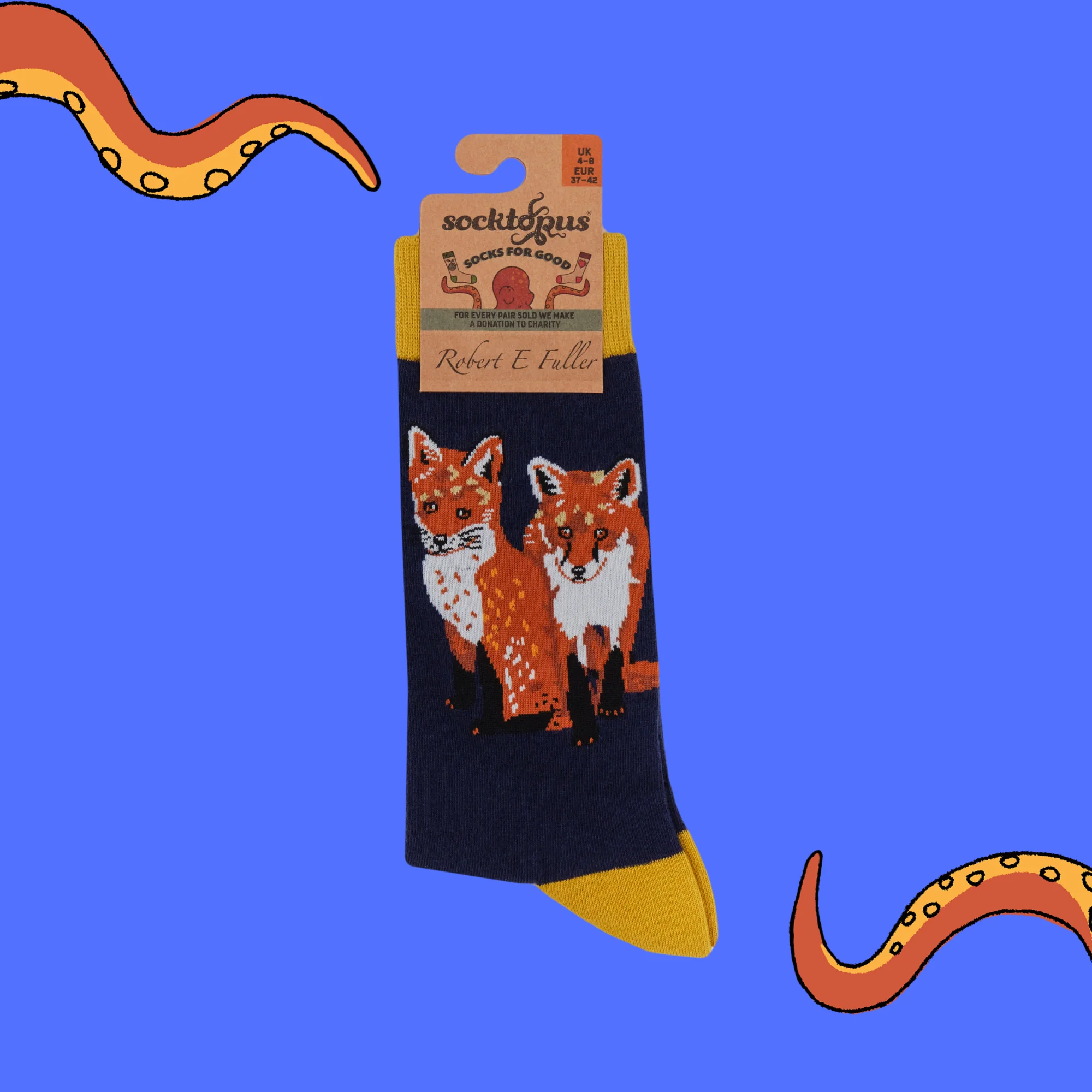 Fox Cubs Socks - Socktopus X Robert E Fuller - Image 4