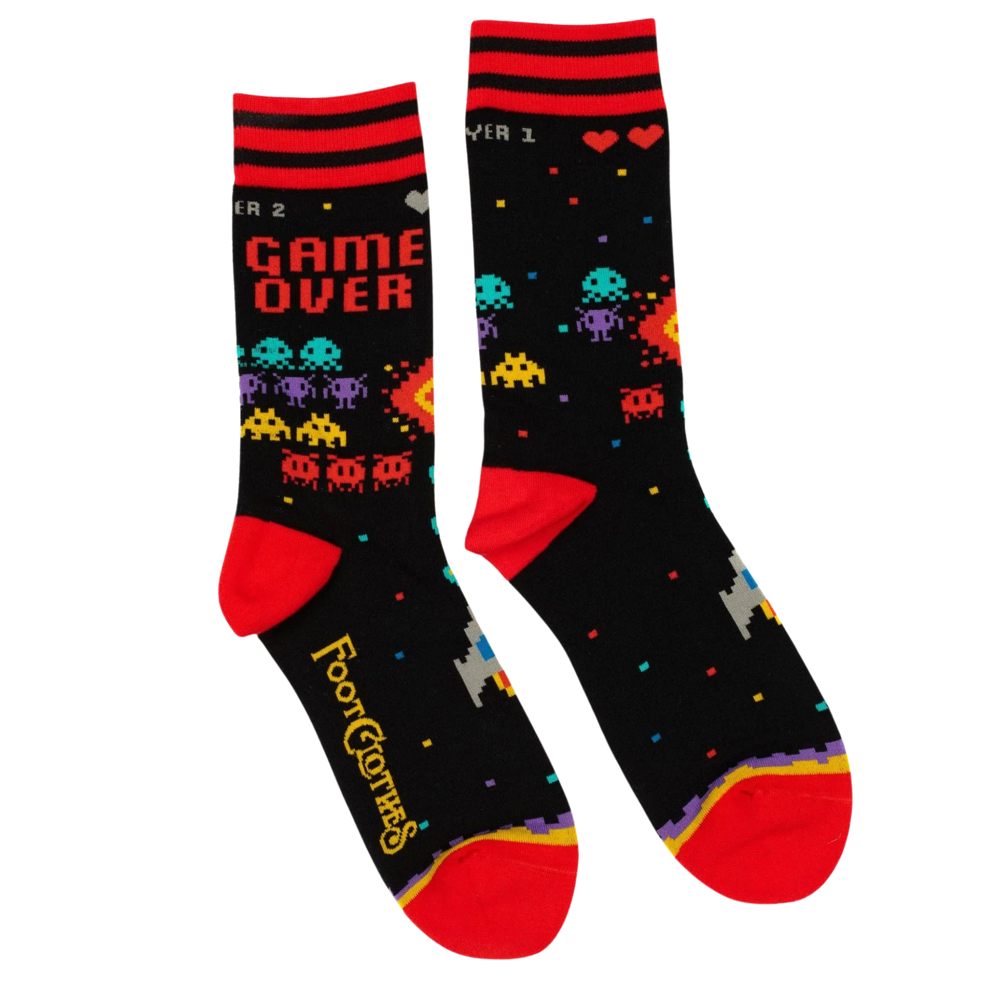 Game Over 80s Video Game Socks