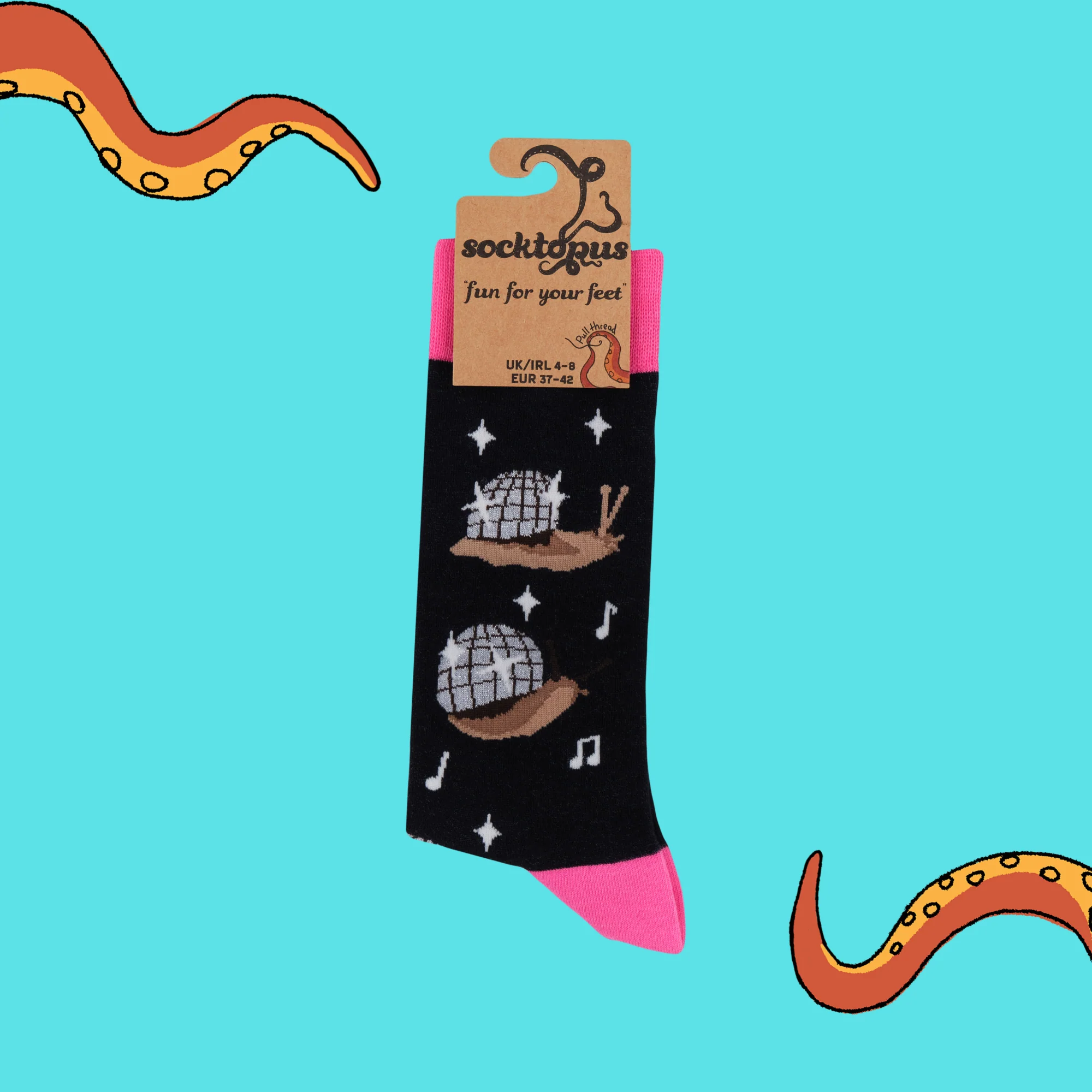Disco Snail Socks - Escarglow - Image 4