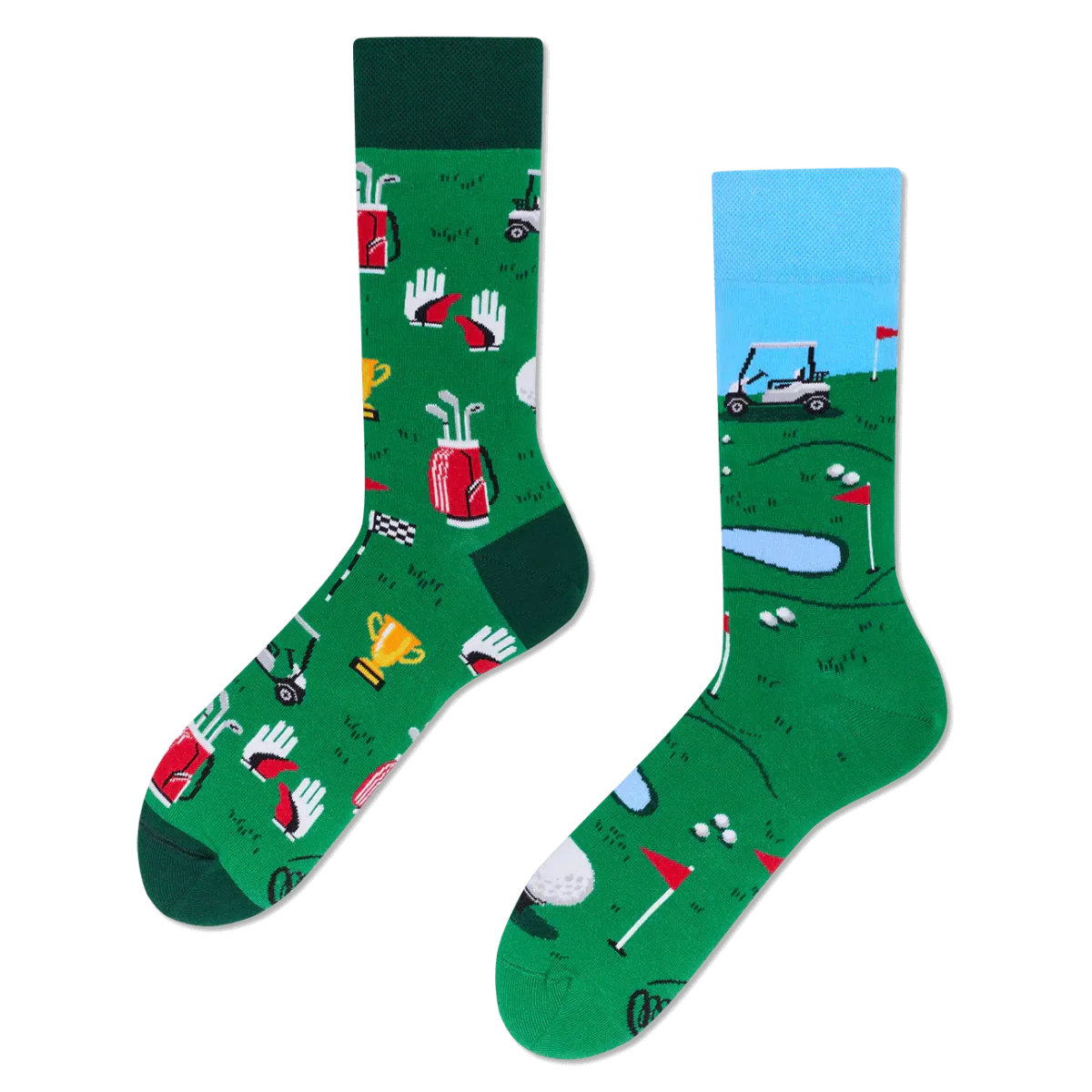 Golf Course Mismatched Socks