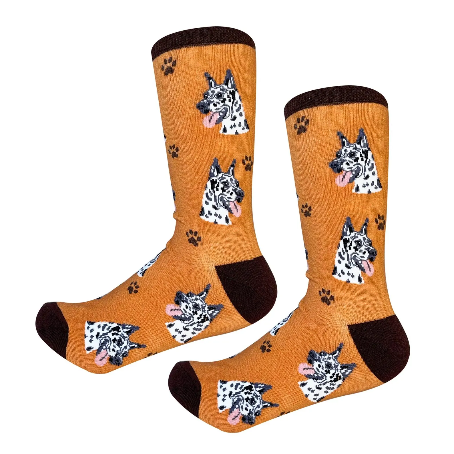Harlequin Great Dane Dog Socks
