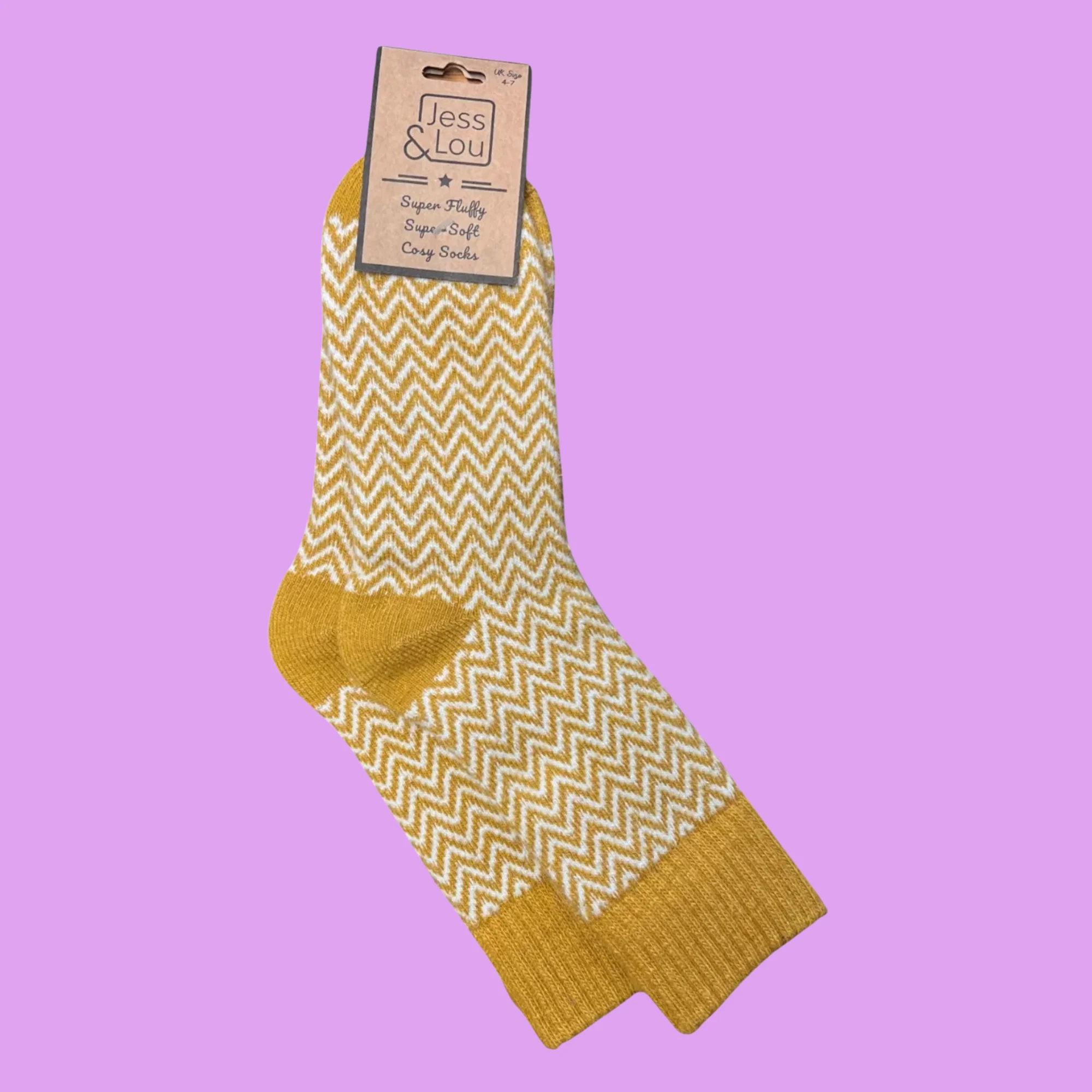 Herringbone Ribbed Cosy Socks - Image 10