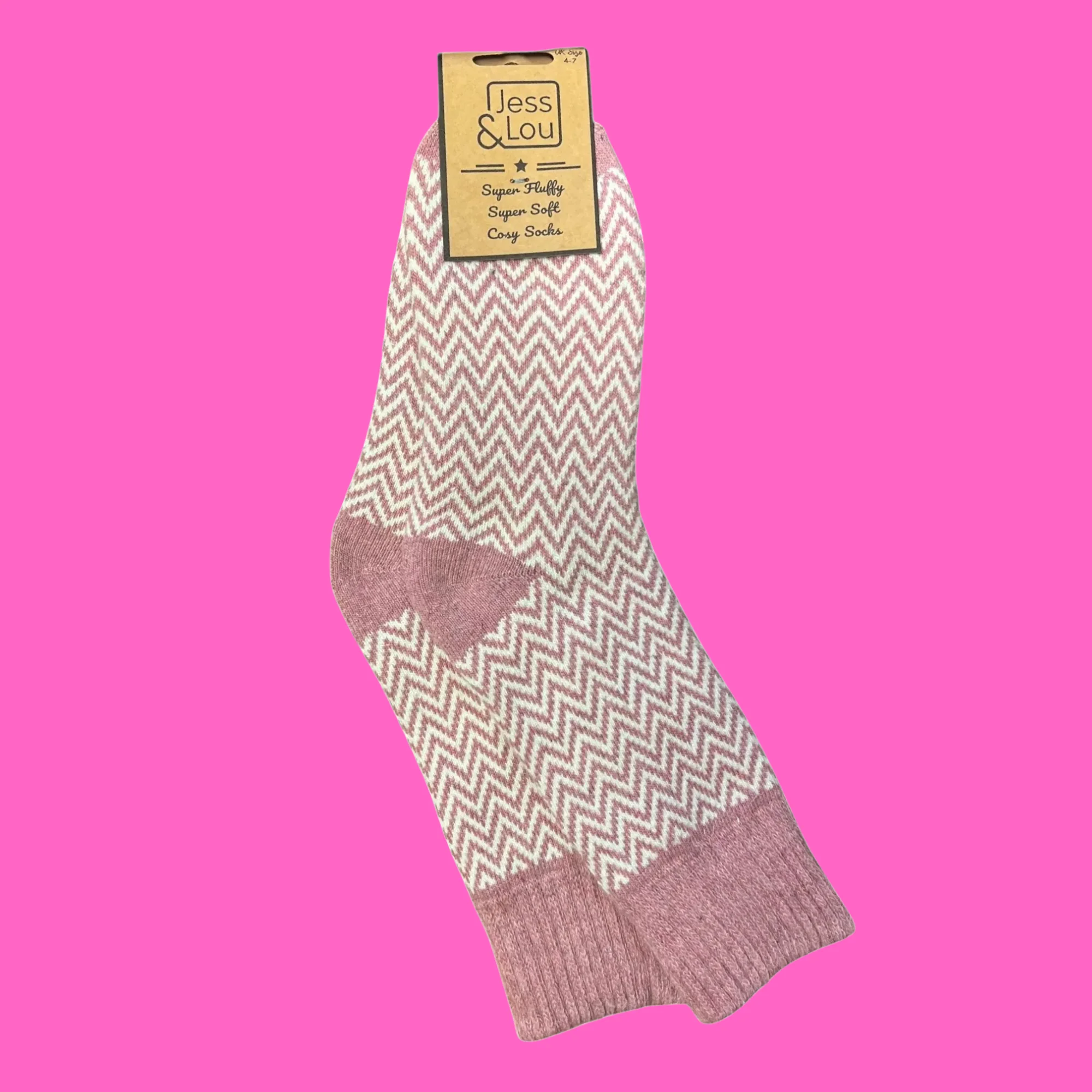 Herringbone Ribbed Cosy Socks - Image 3