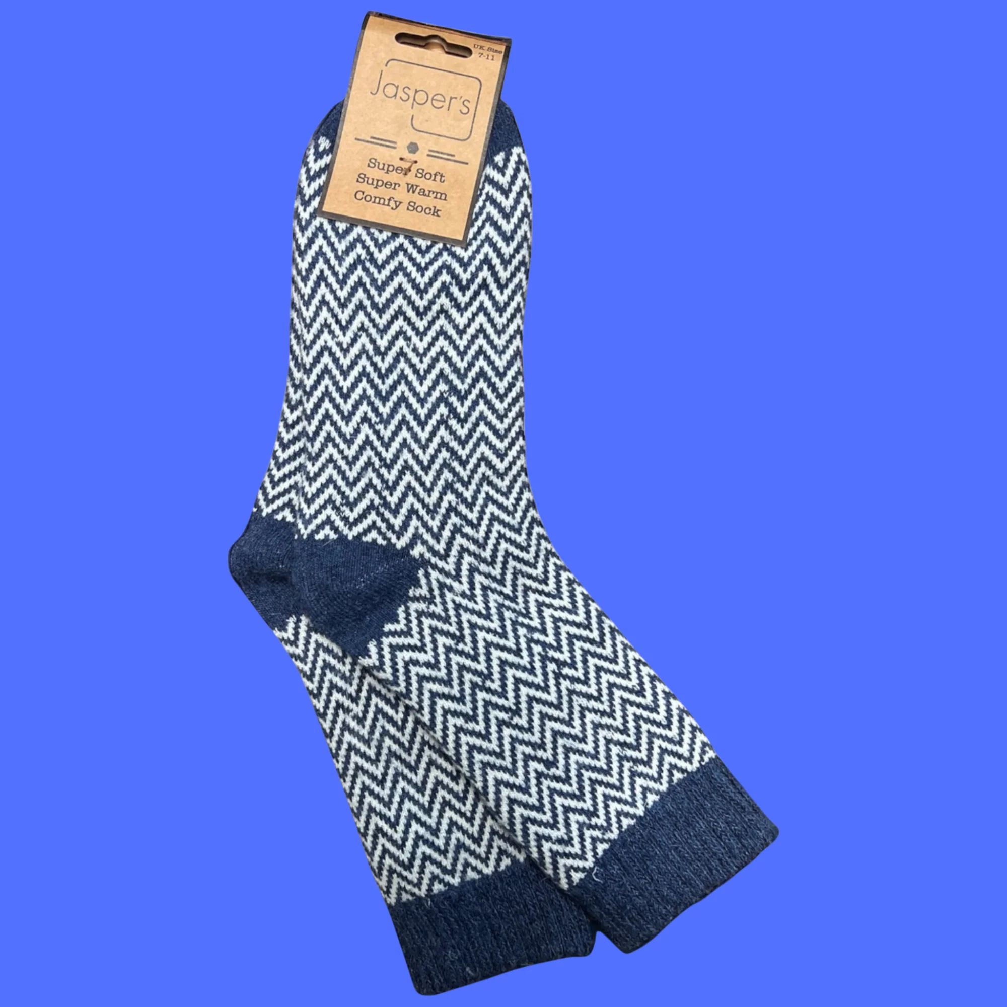 Herringbone Ribbed Cosy Socks - Image 4