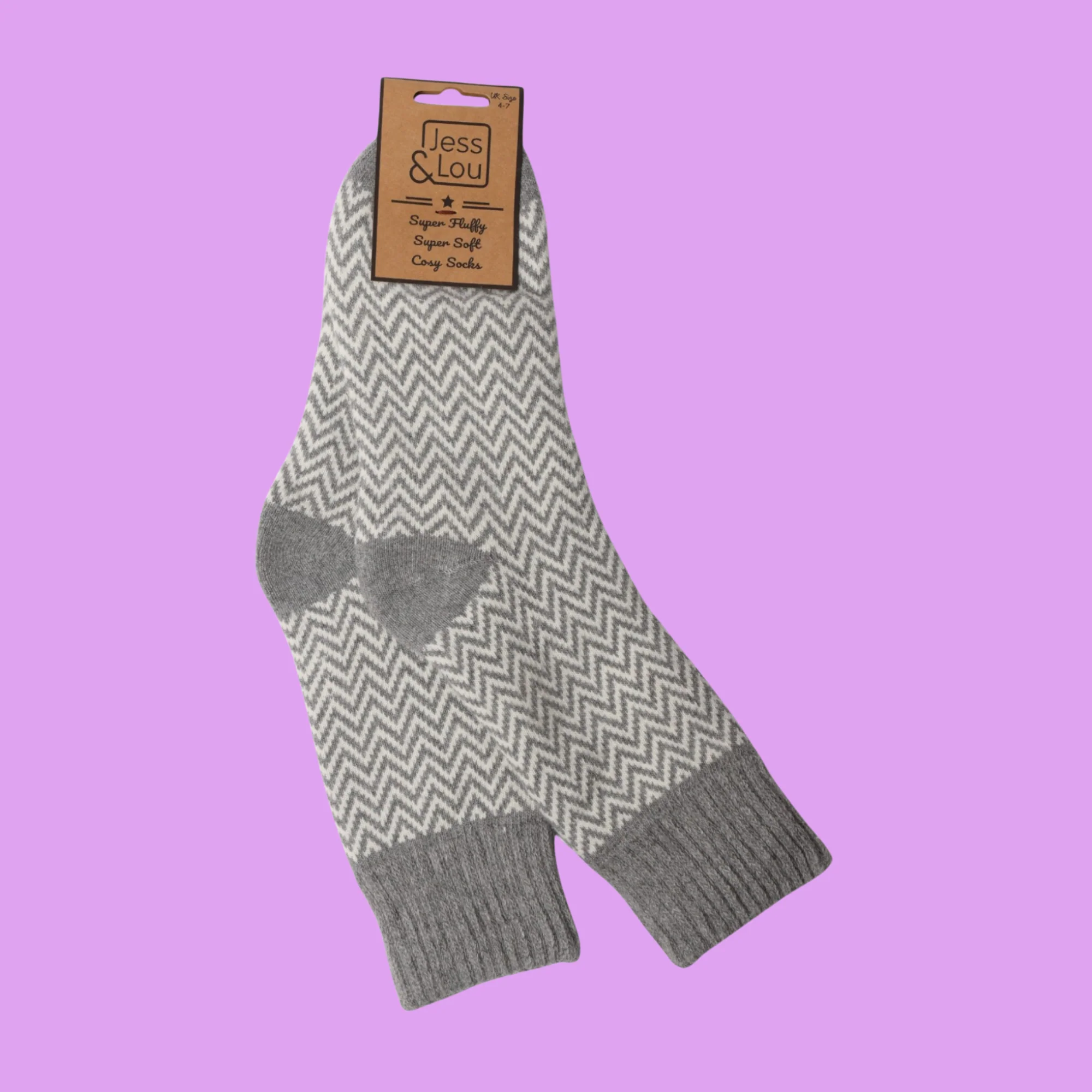 Herringbone Ribbed Cosy Socks - Image 8