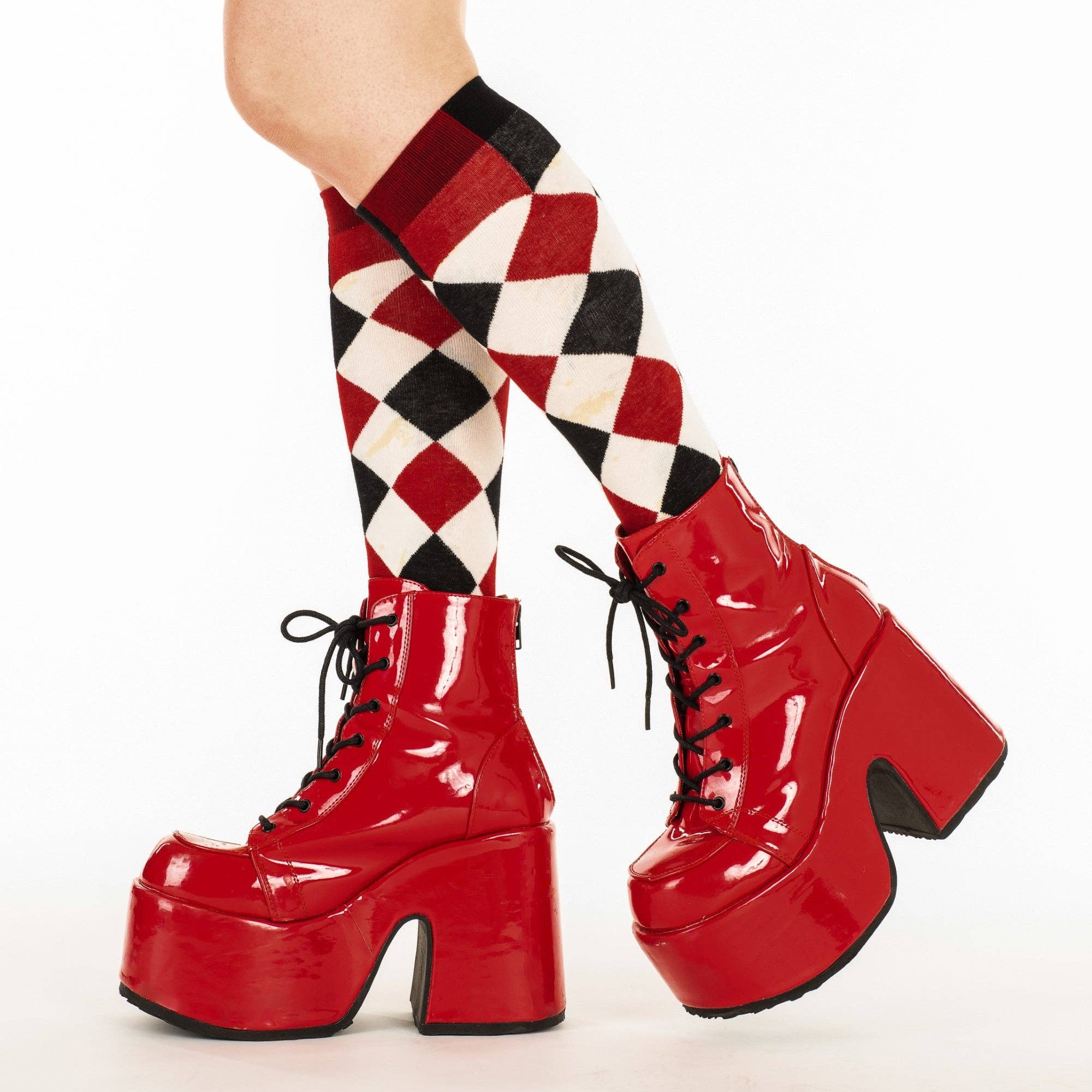 Haunting Harlequin Knee High Socks - Image 6