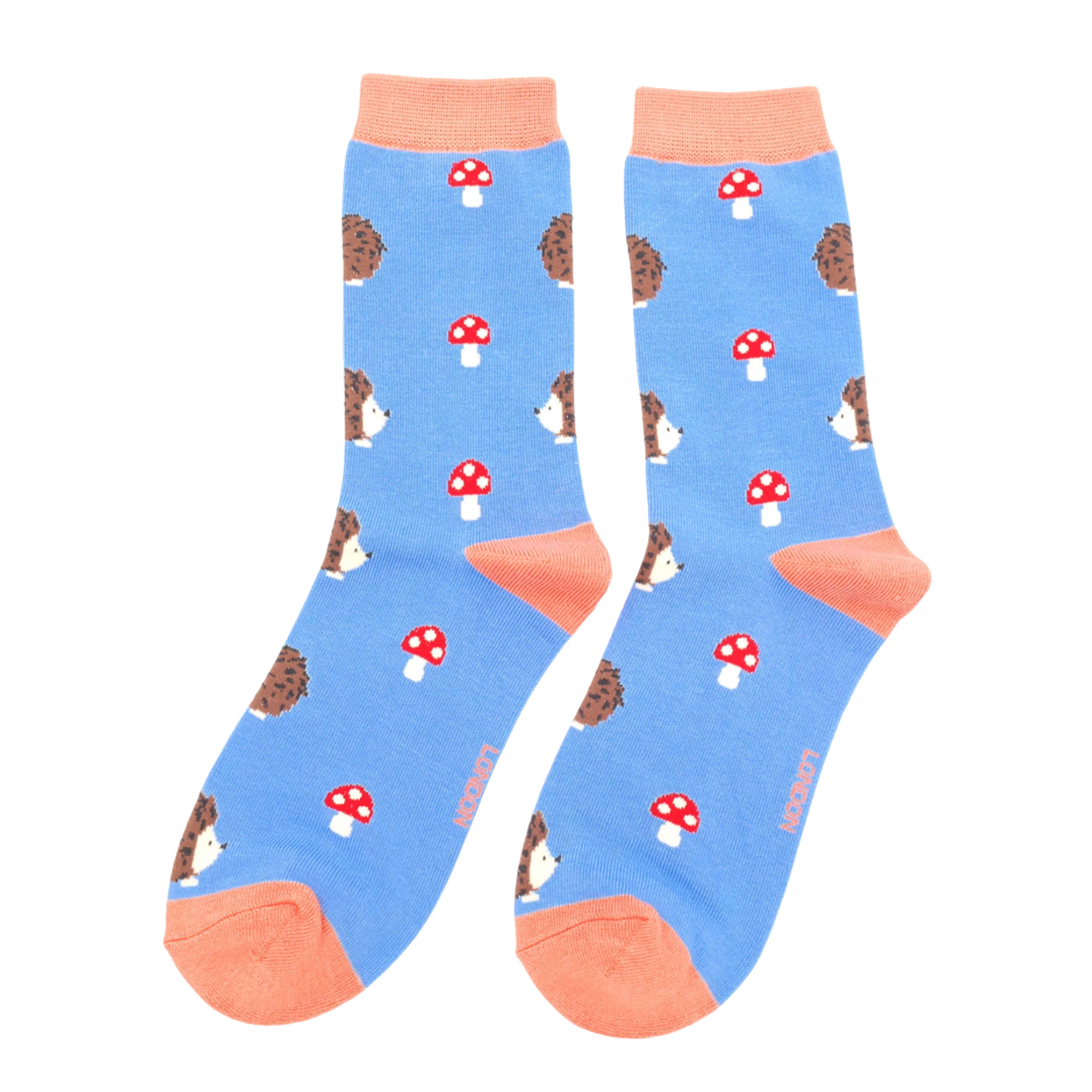 Hedgehogs and Toadstools Bamboo Socks - Miss Sparrow